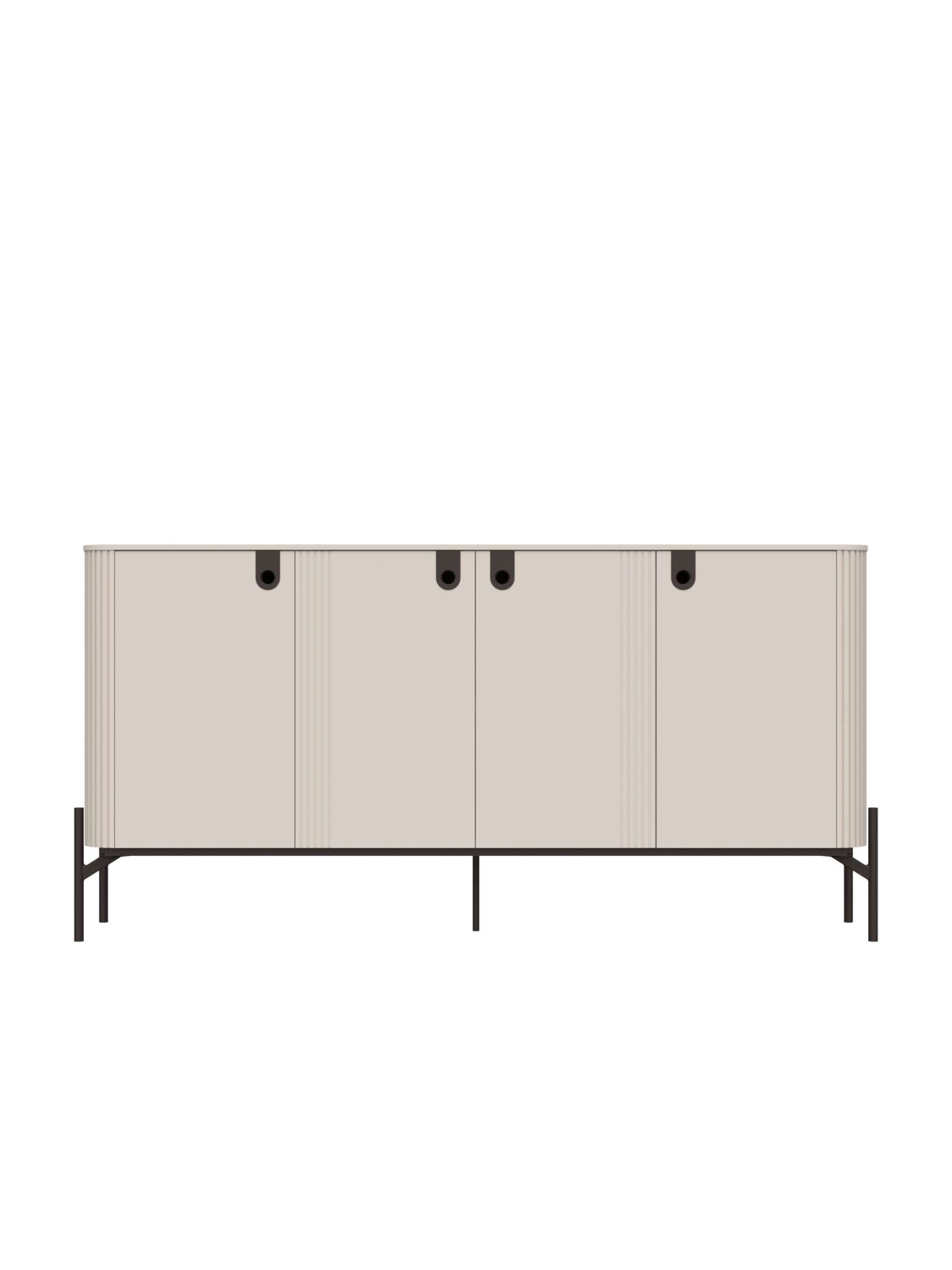 OTTO home Kommode »Rondo Sideboard, Schrank mit Metallfüßen und Metallgriffen« UV lackiert, Soft Close Funktion, Metallrahmen als Basis des Elements