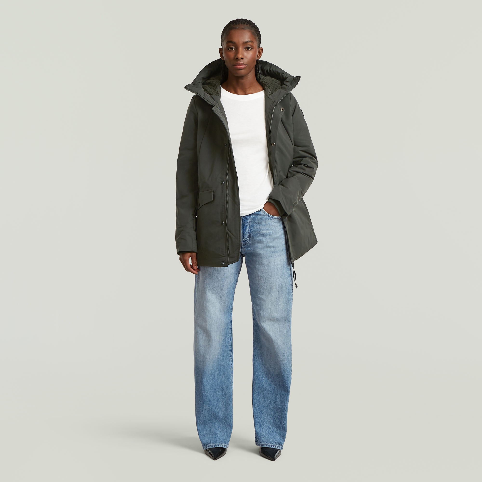 G-STAR Parka »Vodan 2.0 Short Jacket Women« mit Kapuze mit Pattentaschen