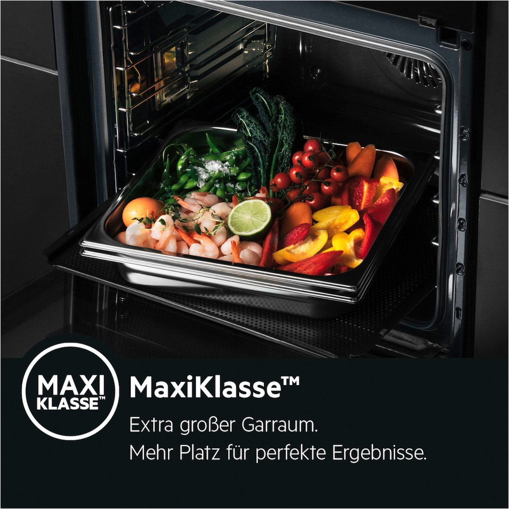 AEG Einbaubackofen »BSE79228BM«, 9000, BSE79228BM, mit Vollauszug, Steam Clean