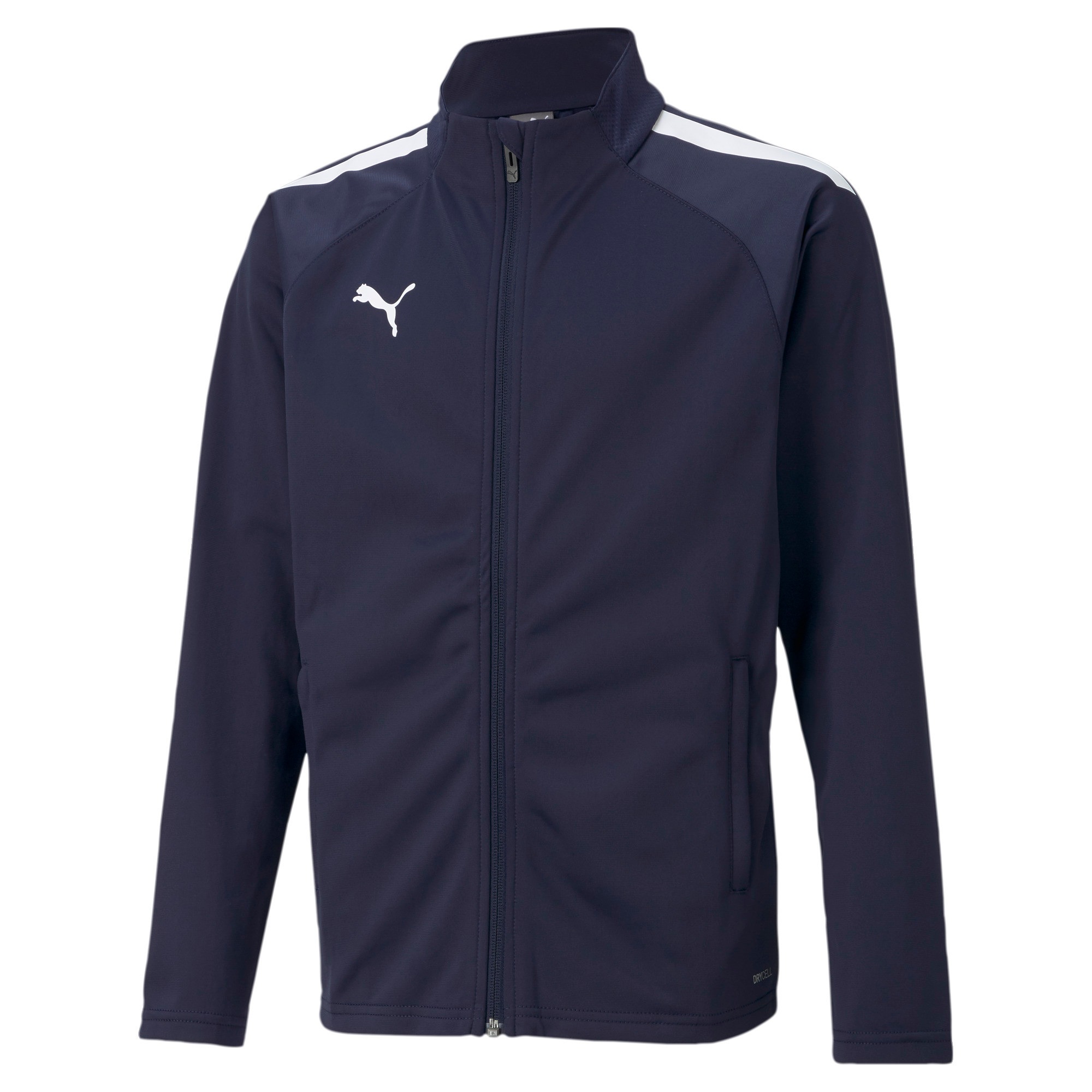 PUMA Mädchen Trainingsjacke "TEAMLIGA TRAINING JACKET JR", blau, Gr. 152, unifarben, Trikot, Obermaterial: 100% Polyester, Jacken