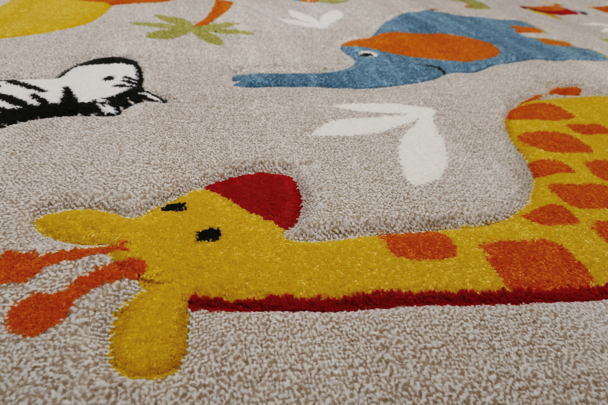 SMART KIDS Kinderteppich »Benny & Friends«, rund, 10 mm Höhe, Moderner Spielteppich, strapazierfähig, pflegeleicht, Konturenschnitt