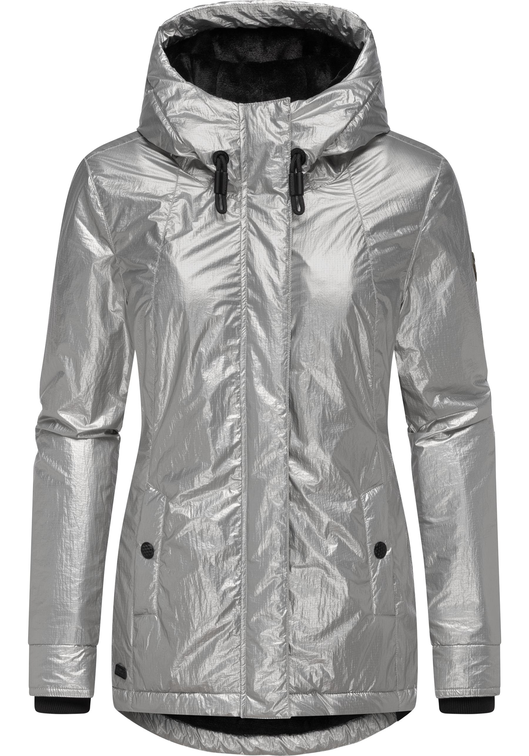 Ragwear Winterjacke »Monadde Bling«, mit Kapuze, Glänzende warme Jacke mit Kapuze