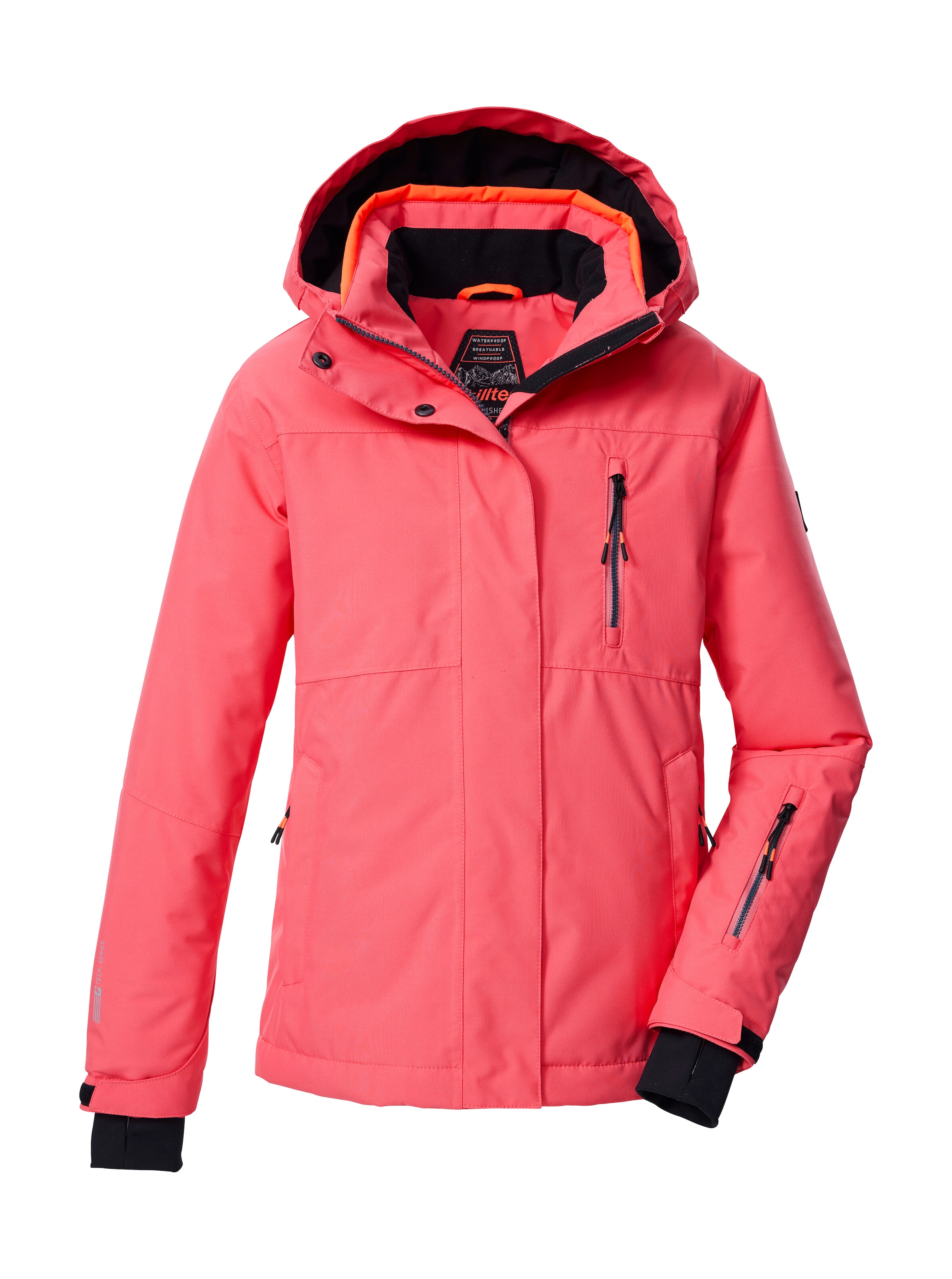 Killtec Skijacke "KSW 205 GRLS SKI JCKT" Wasserdichte, atmungsaktive Ski-Jacke mit verstellbarer Kapuze