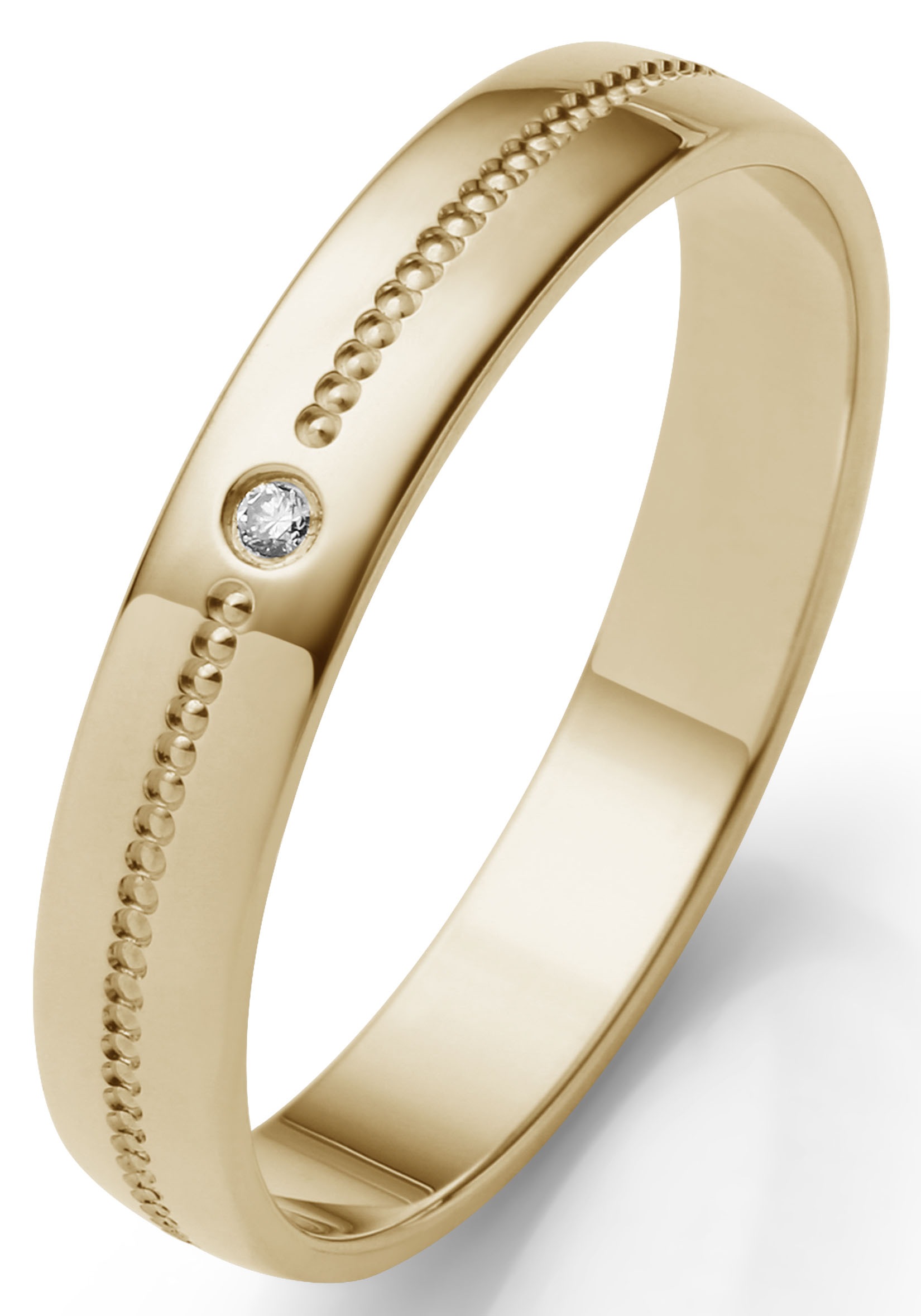 Firetti Trauring »Schmuck Geschenk Gold 375 Hochzeit Ehering "LIEBE"«, Made in Germany, wahlweise mit oder ohne Brillant