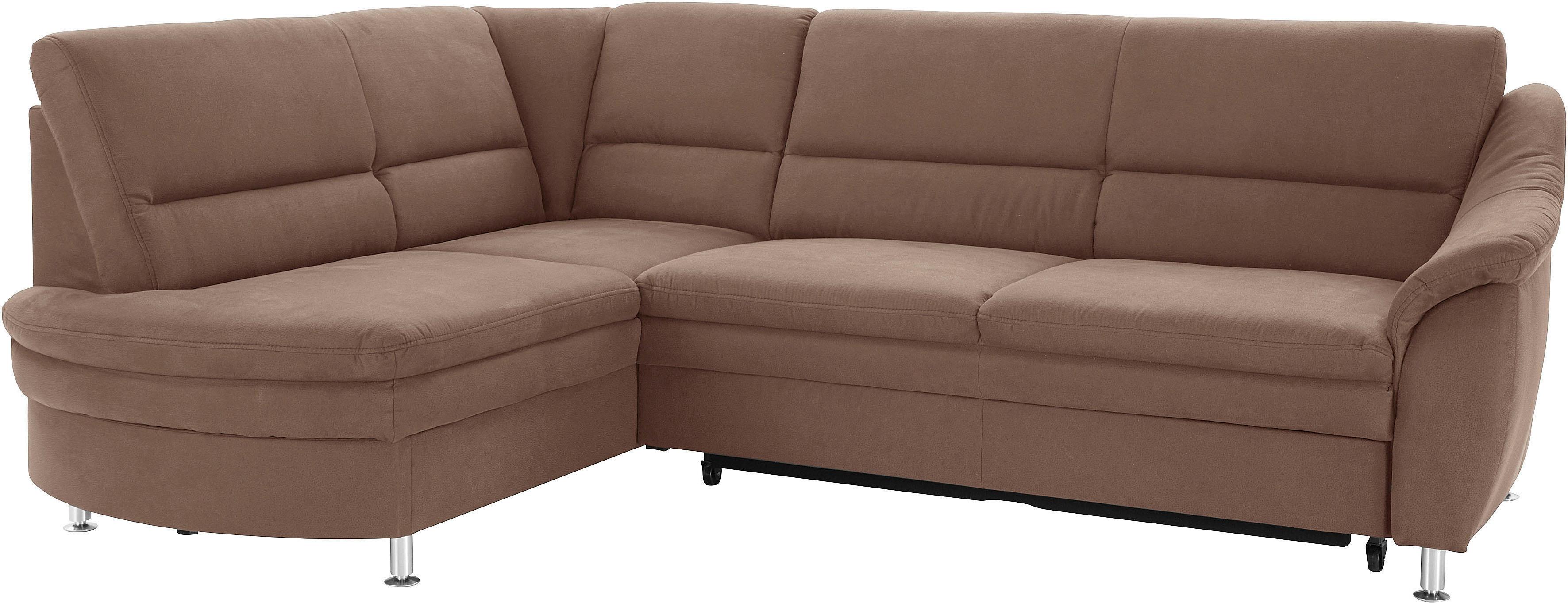 sit&more Ecksofa "Cardoso L-Form" mit Federkern, wahlweise mit Schlaffunktion und Schubkasten