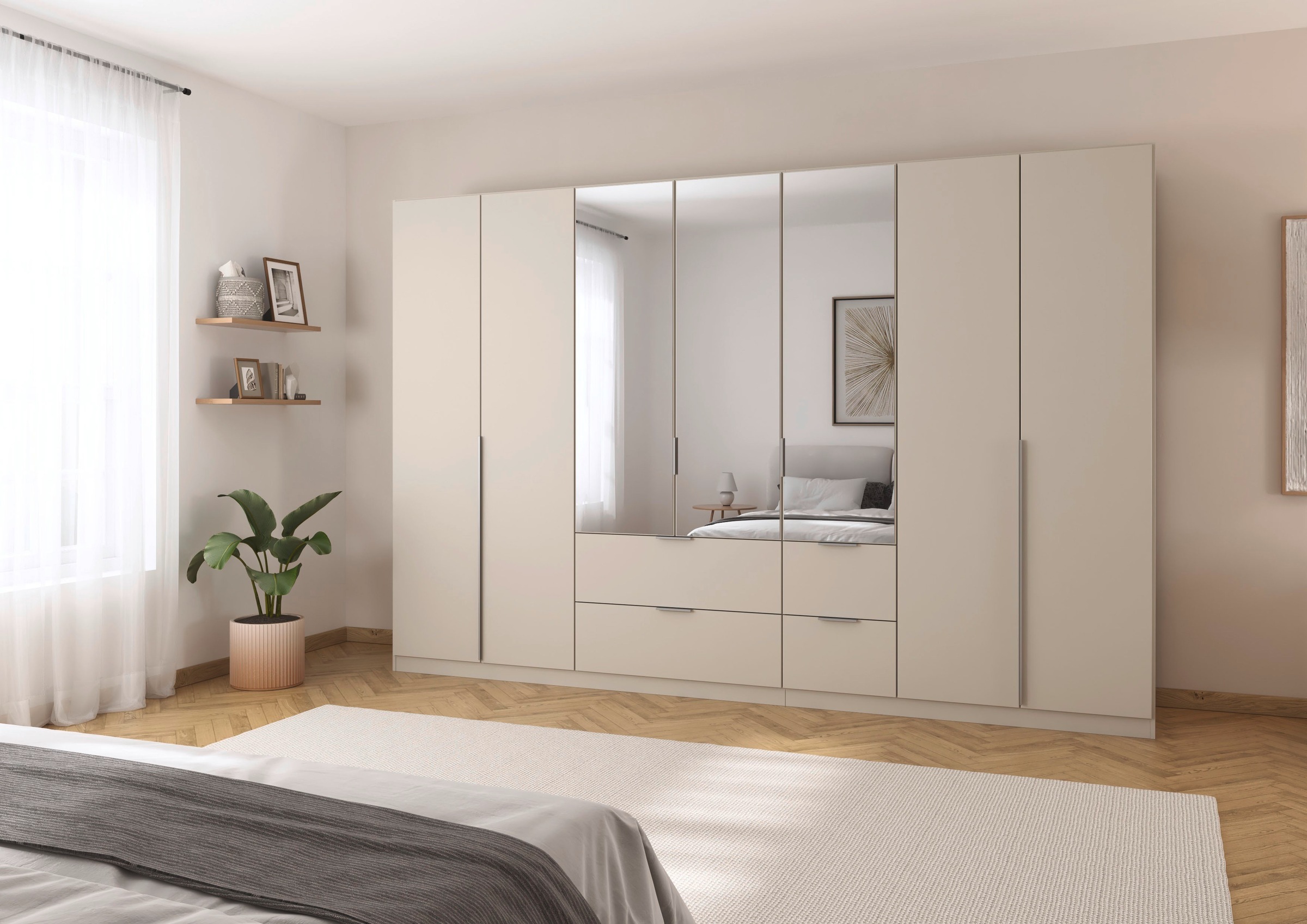 OTTO home Drehtürenschrank "Kleiderschrank Schrank Garderobe AGORDO mit Dek günstig online kaufen