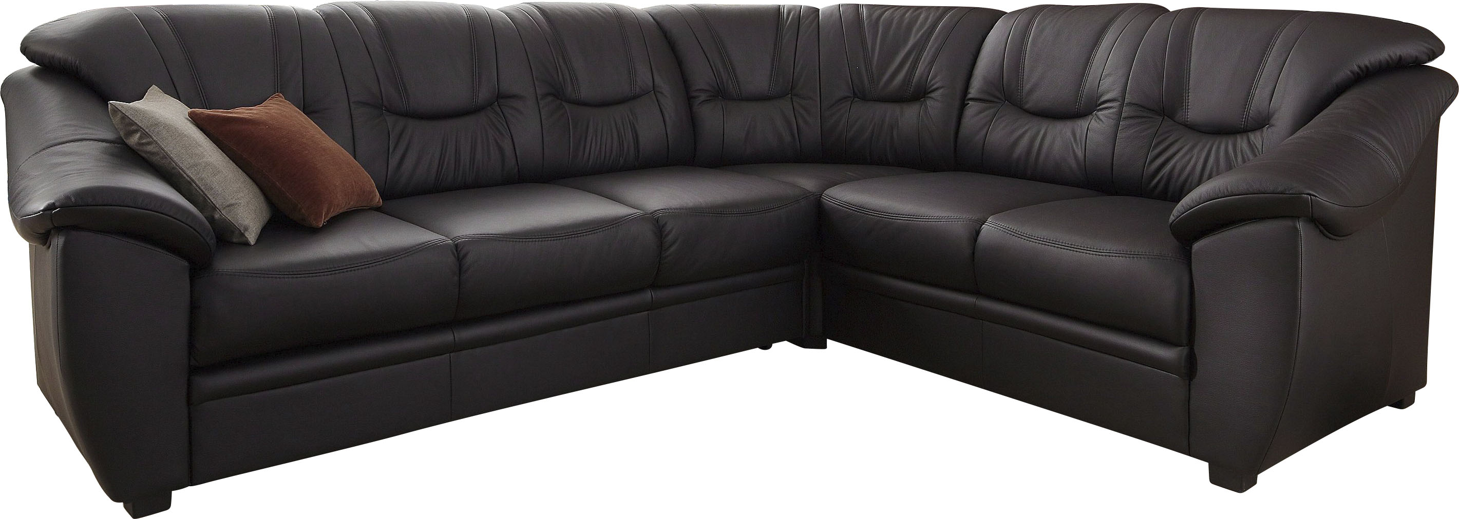 sit&more Ecksofa "Savona L-Form, B. 262 cm, Komfortsitz, Eckcouch mit Stoff- & Lederwahl" optional Schlaffunktion, Liegefl. 120x195 cm