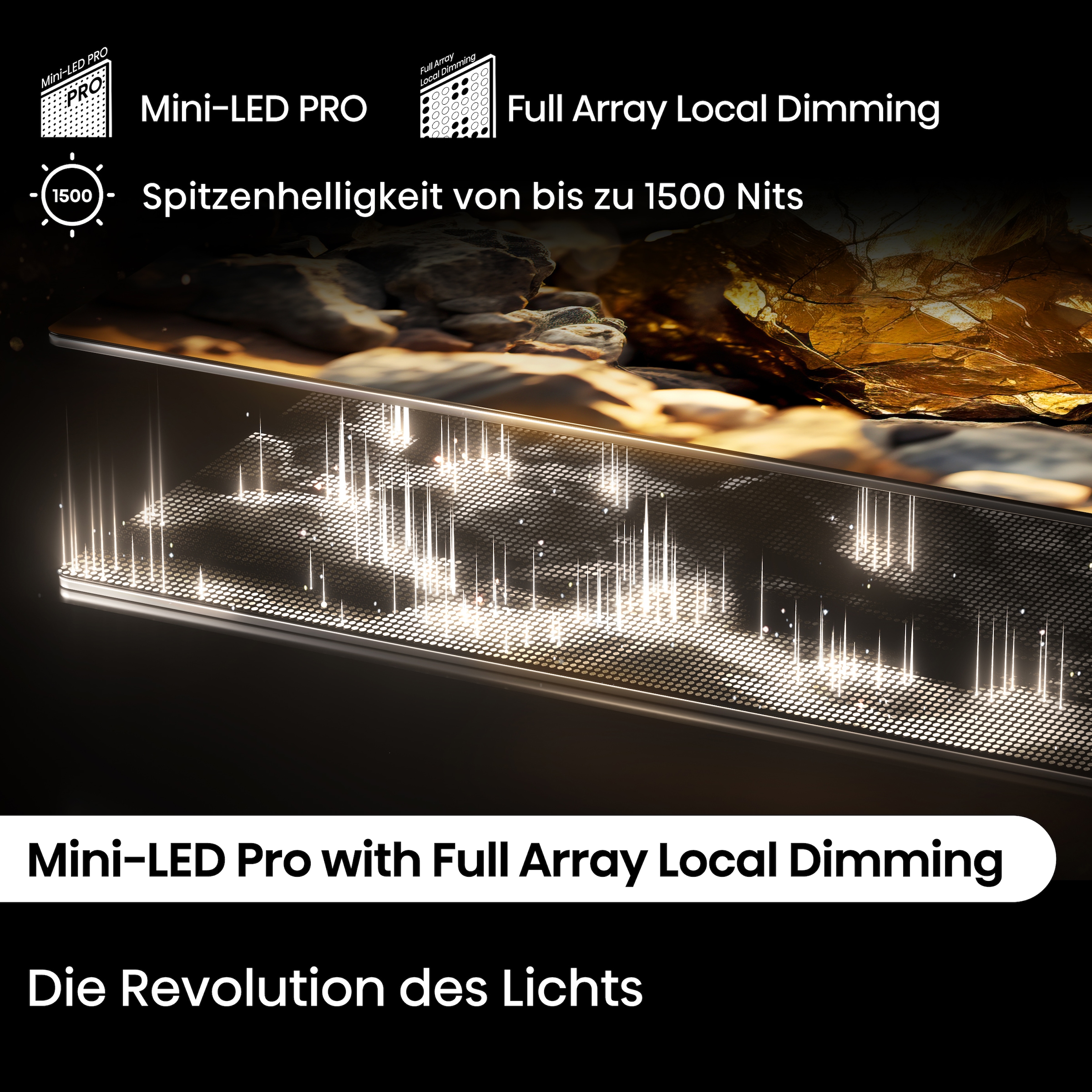Hisense Mini-LED-Fernseher »65U8NQ«, 4K Ultra HD, Smart-TV, 4KUHD, ULED, Mini LED