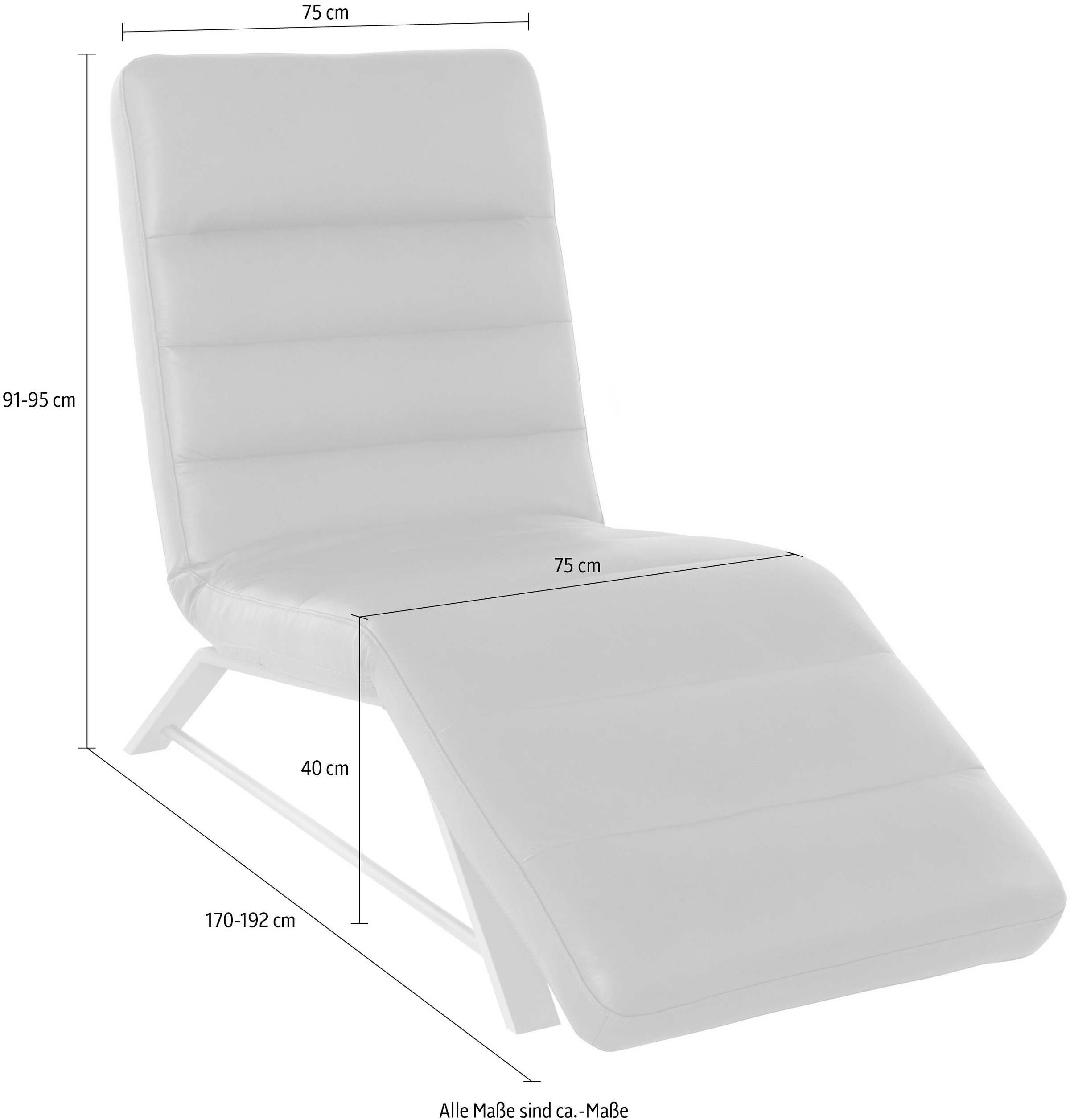 W.SCHILLIG Relaxliege »daily dreams«, Funktionsliege wahlweise mit Motor, Gestell matt, Breite 75 cm