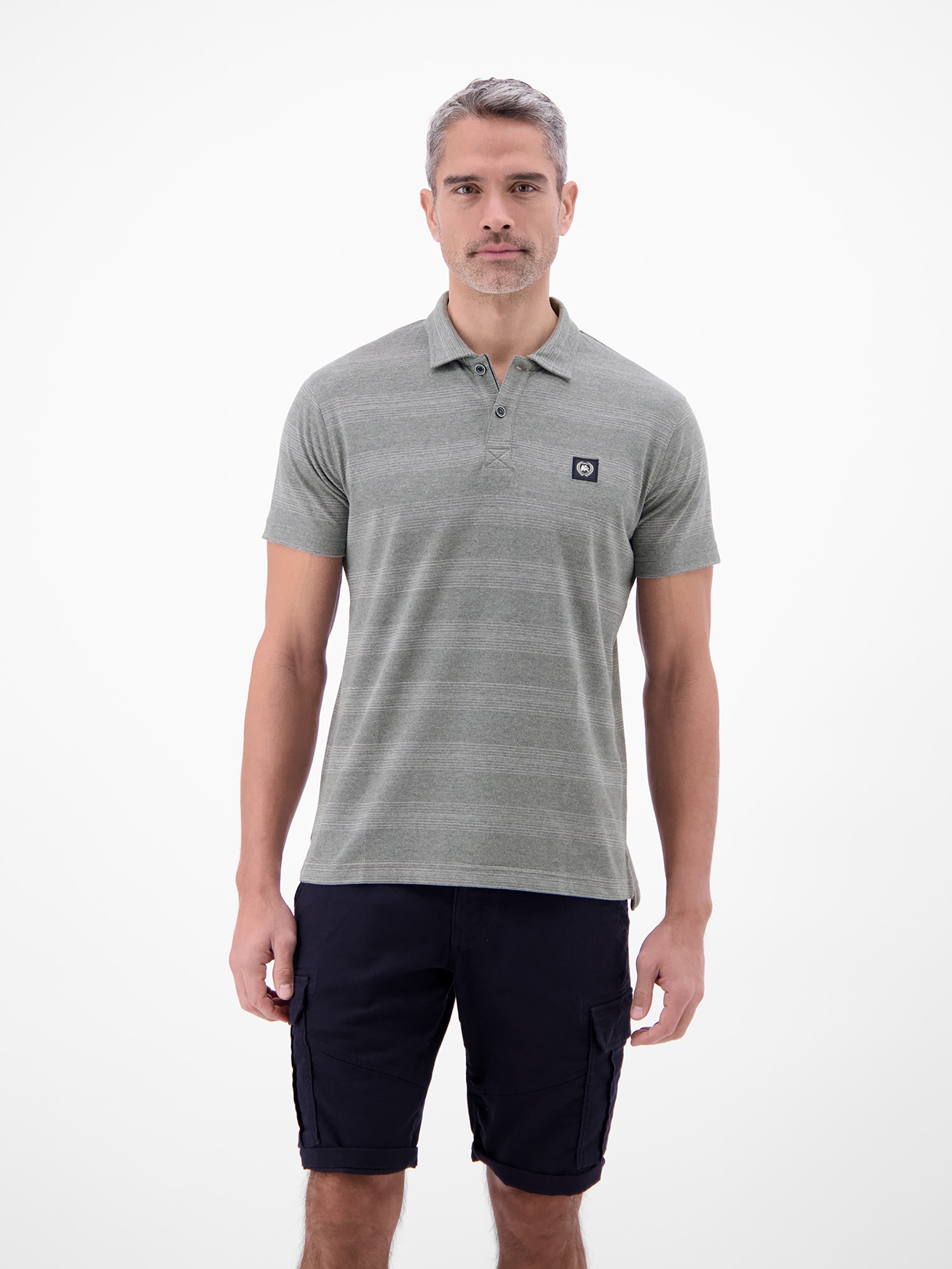 LERROS Poloshirt "Poloshirt in feiner Piquéqualität mit frischer Streifenoptik"