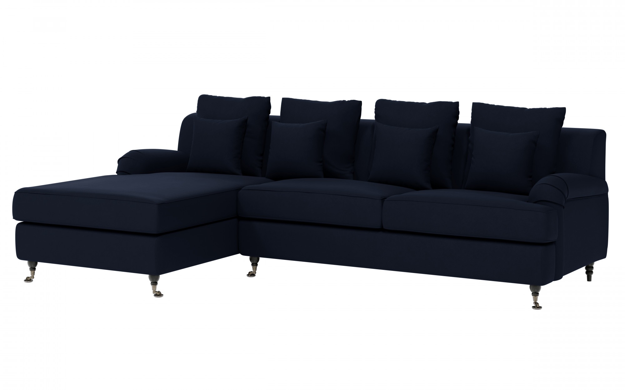Guido Maria Kretschmer Home&Living Ecksofa »NORIN L-Form«, zwei Fußarten: vorne - Rollen, hinten - Holzfüße