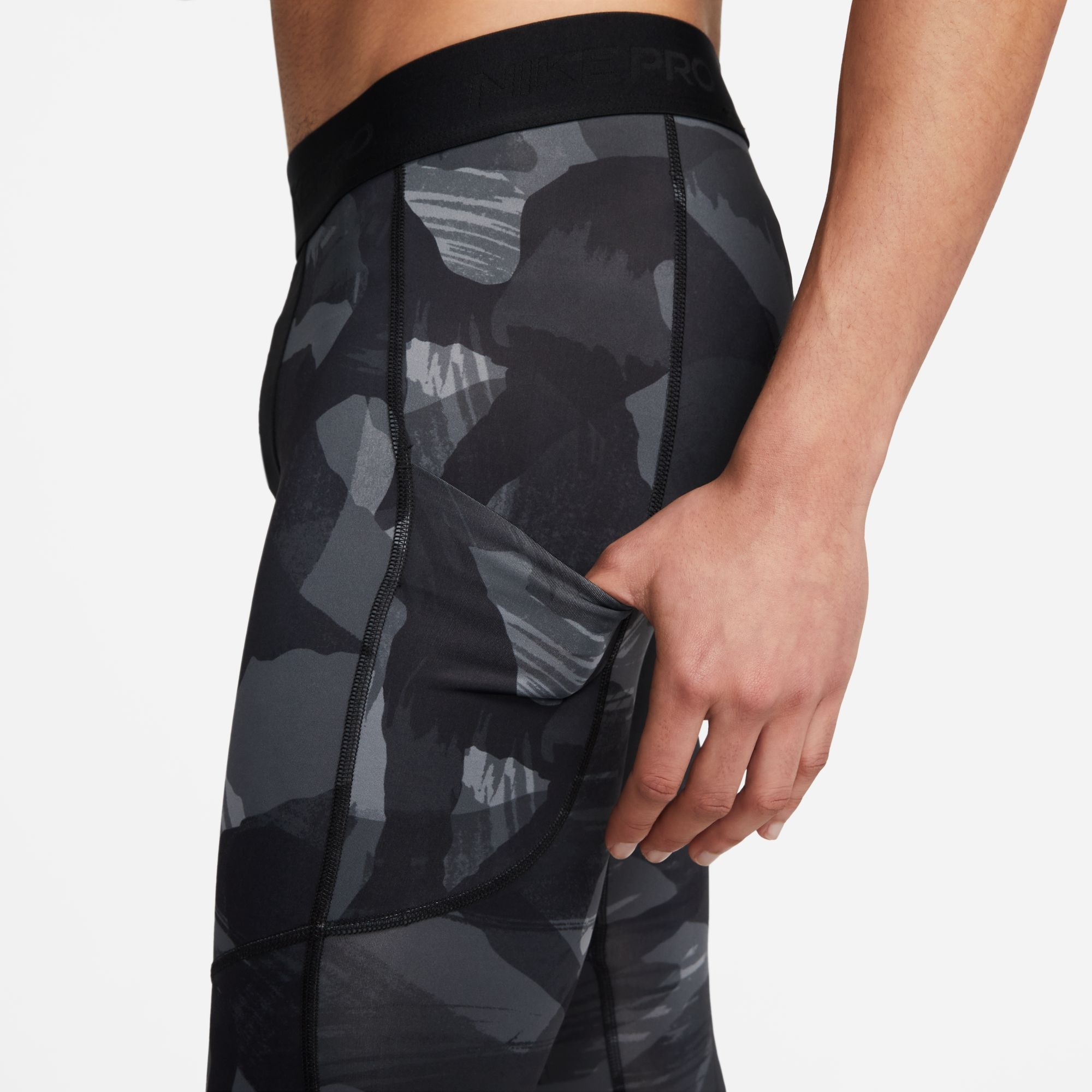 Nike Pro Training tights in all over camo print