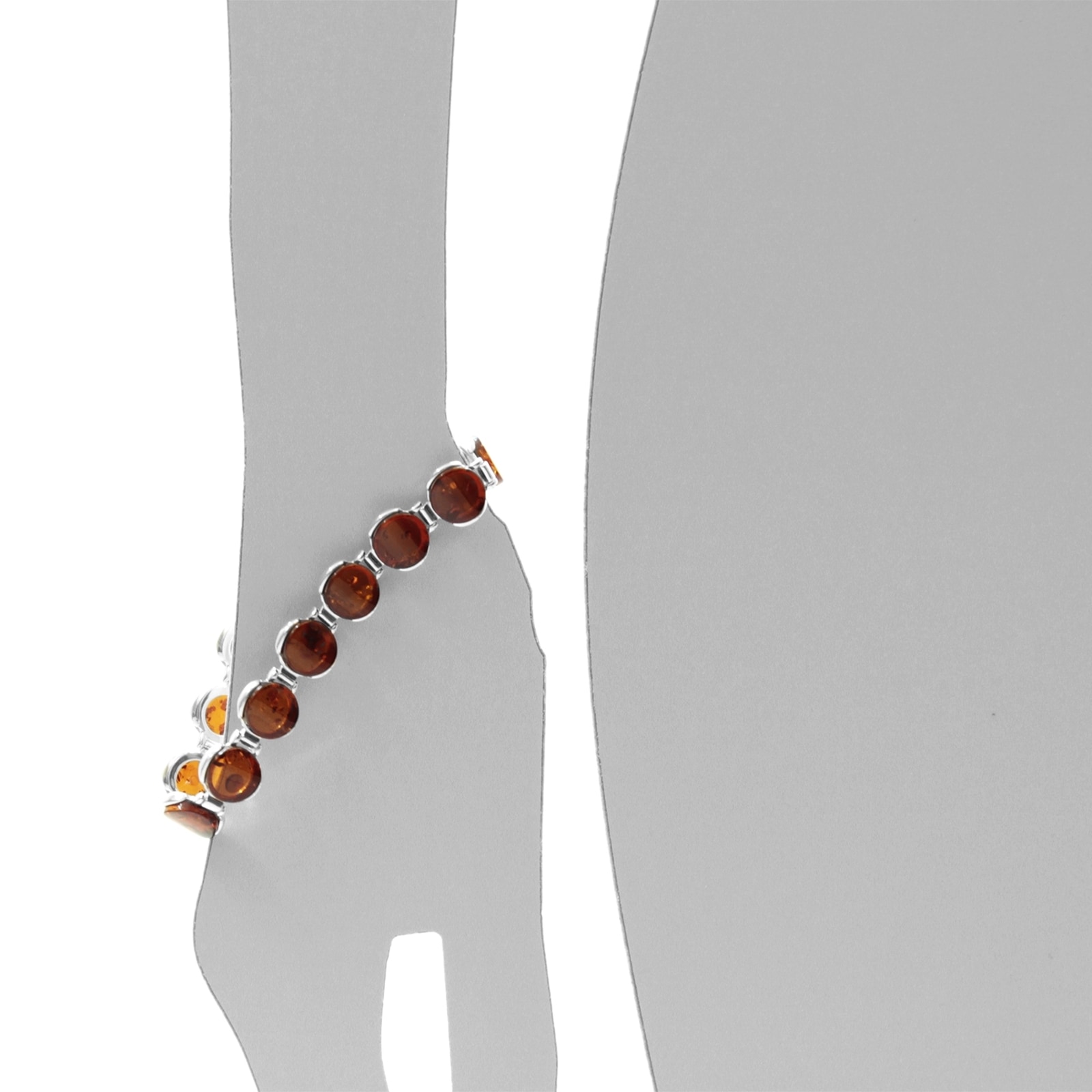 OSTSEE-SCHMUCK Armband »- Classic 10 mm - Silber 925/000 - Bernstein«