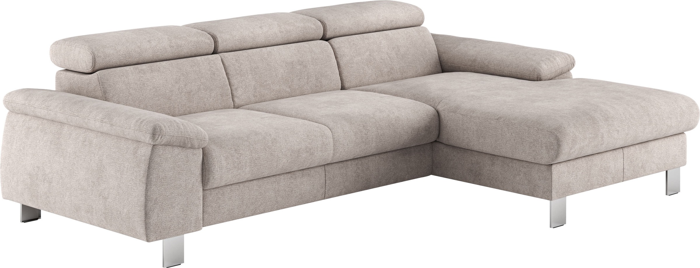 COTTA Ecksofa "Komaris L-Form, B: 244 cm" mit Kopfteilverstellung, optional günstig online kaufen