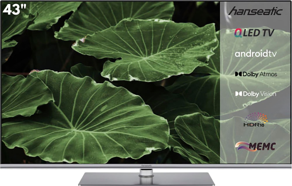 Hanseatic QLED-Fernseher »43Q850UDS«, 108 cm/43 Zoll, 4K Ultra HD, Android  TV-Smart-TV | BAUR