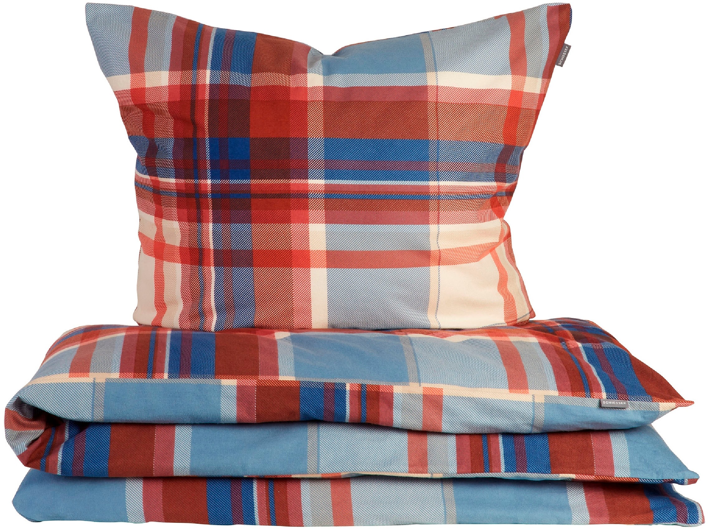 Thumbnail - Schiesser Bettwäsche "Solange aus weicher Baumwolle in karierter Optik" 2 Stk. MADE IN GREEN by OEKO-TEX-zertifiziert