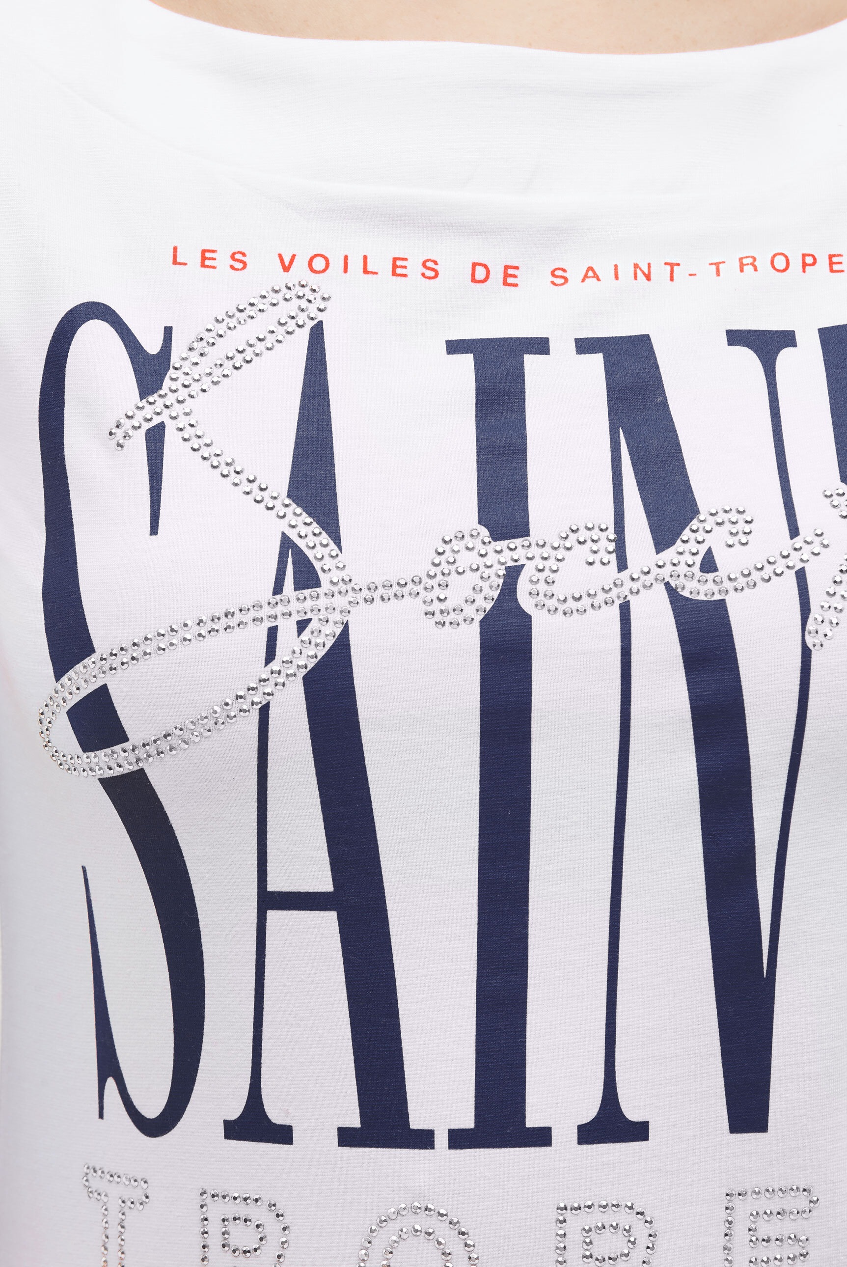 SOCCX Rundhalsshirt mit U-Boot-Ausschnitt