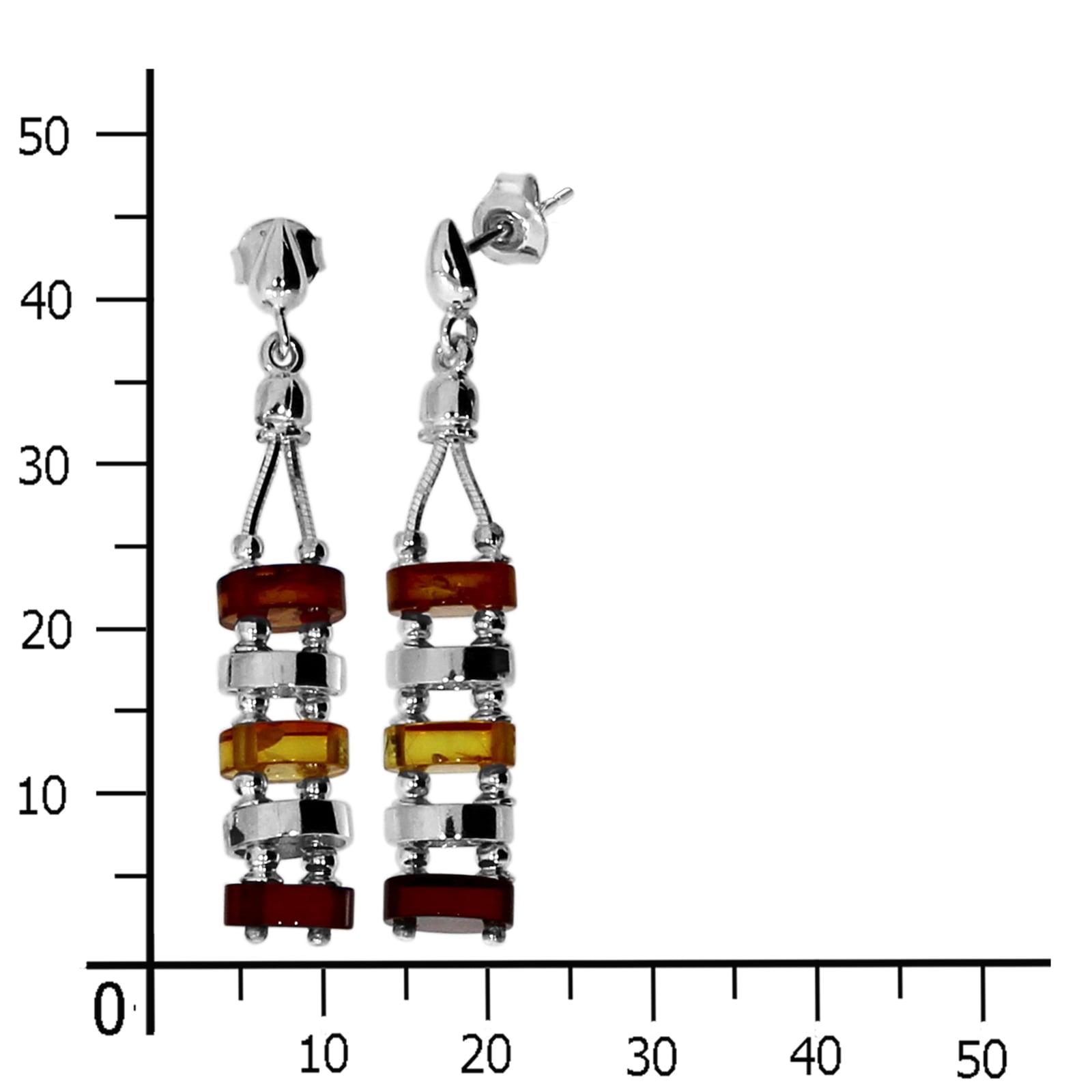 OSTSEE-SCHMUCK Paar Ohrhänger »- Jackie - Silber 925/000 - Bernstein«