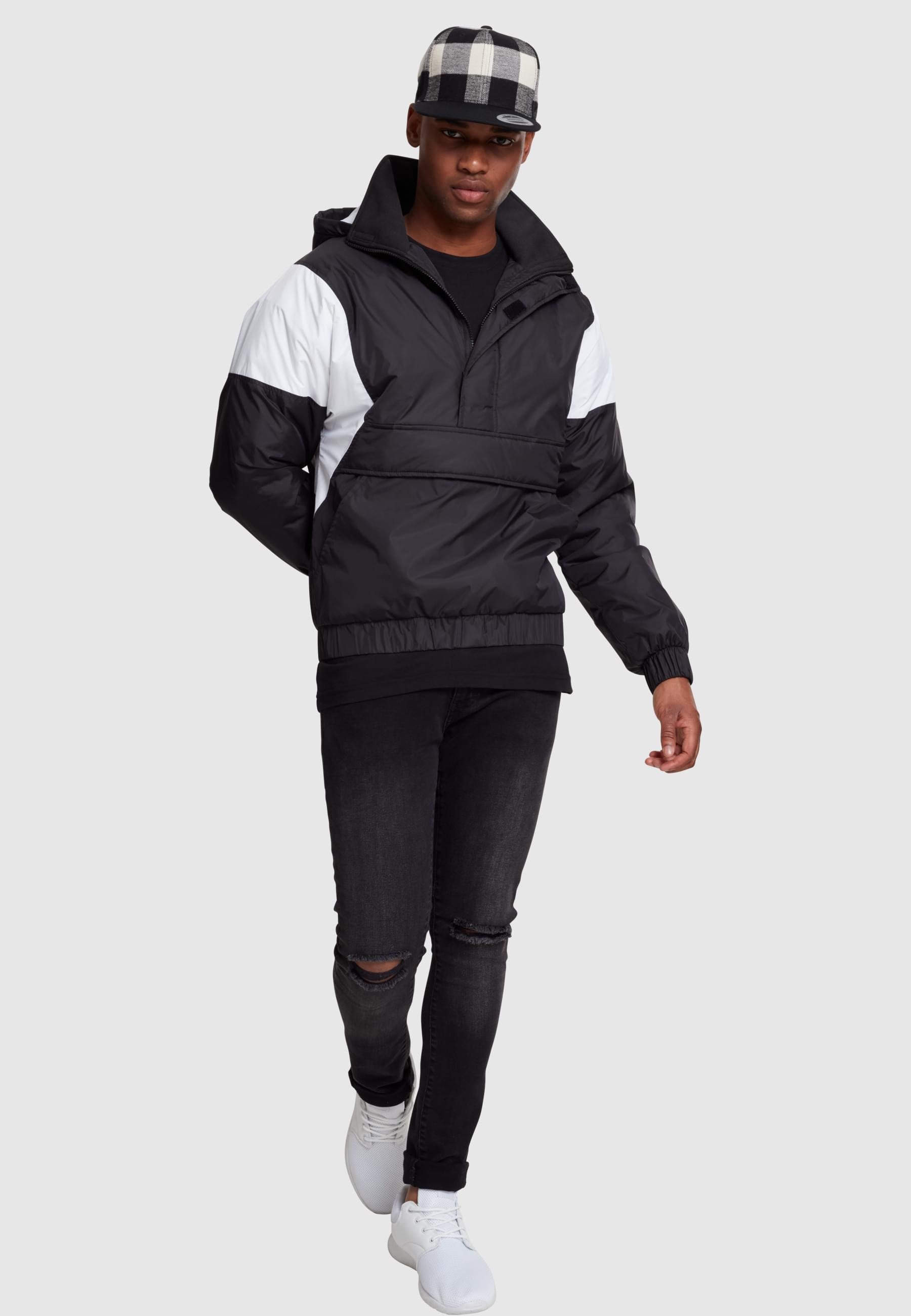 URBAN CLASSICS Winterjacke »Urban Classics Herren 2-Tone Pull Over Jacket«, (1 St.), mit Kapuze