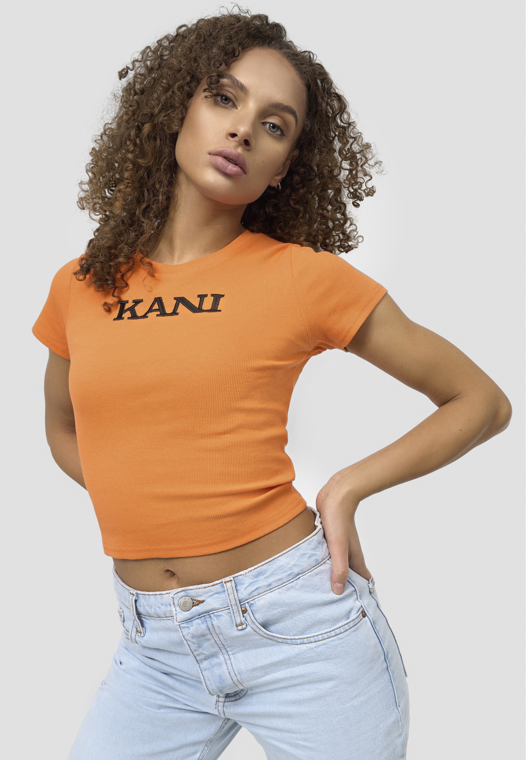Karl Kani Kurzarmshirt »Karl Kani Damen KW221-024-1 Retro Rib Short Tee« 1 Stk.