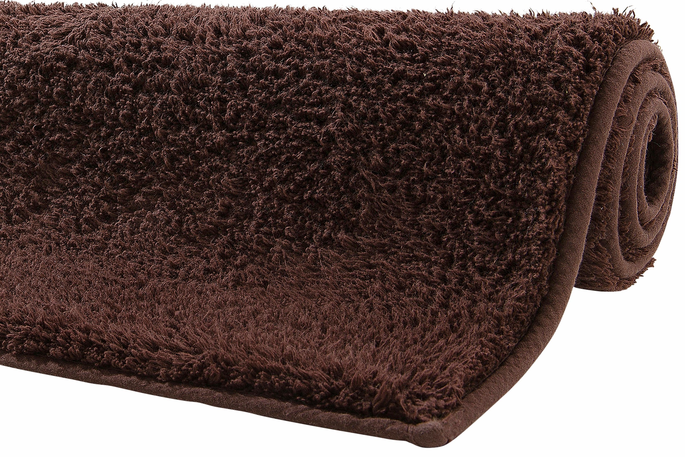 my home Badematte »Maren, Badvorleger, Badezimmer Teppich«, rutschhemmend beschichtet, fußbodenheizungsgeeignet, Bio-Baumwolle, Badteppich, Badematten auch als 3 teiliges Set