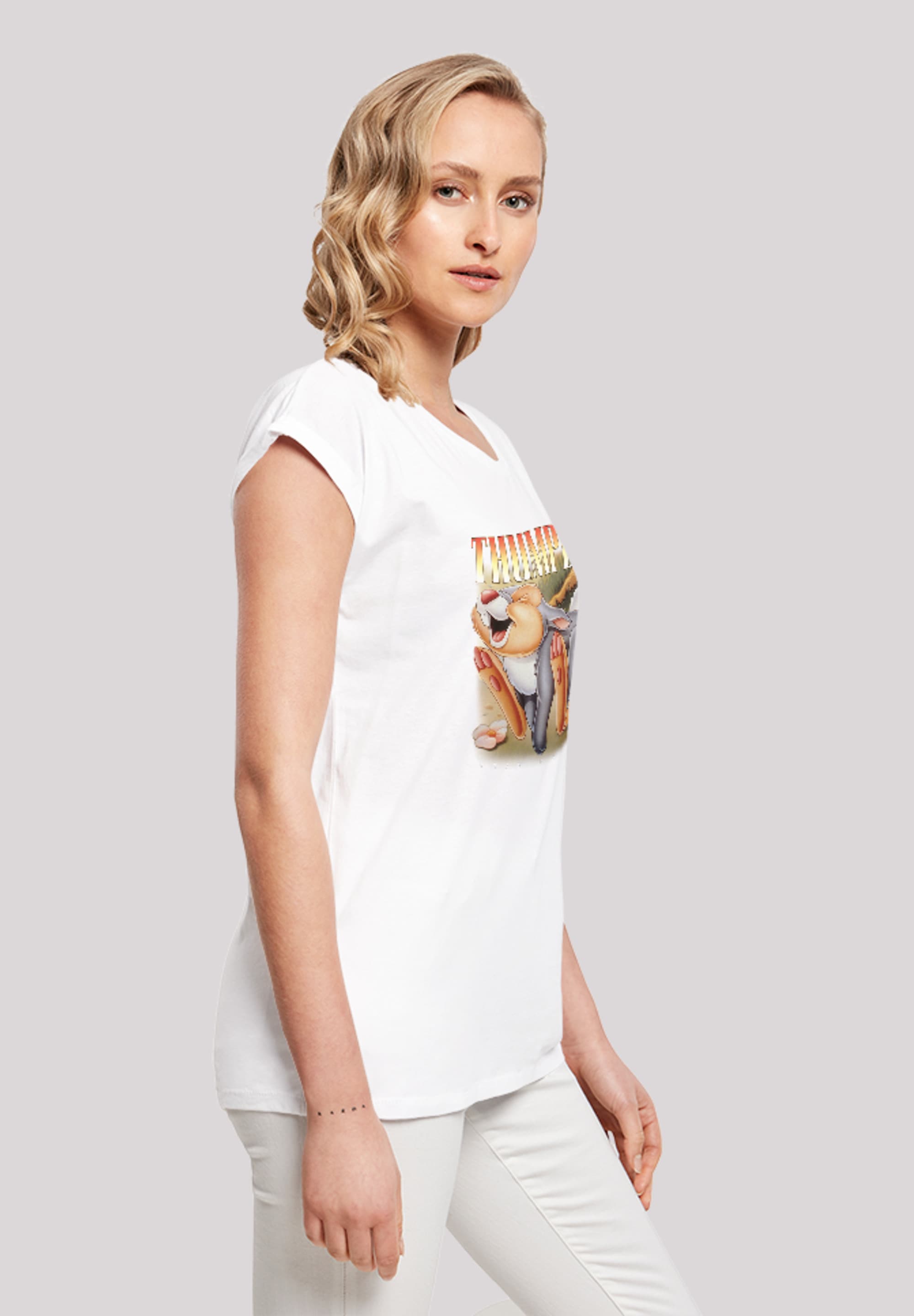 F4NT4STIC T-Shirt »Disney online Klopfer«, Damen,Premium Ärmel,Bedruckt Bambi | bestellen BAUR Merch,Regular-Fit,Kurze