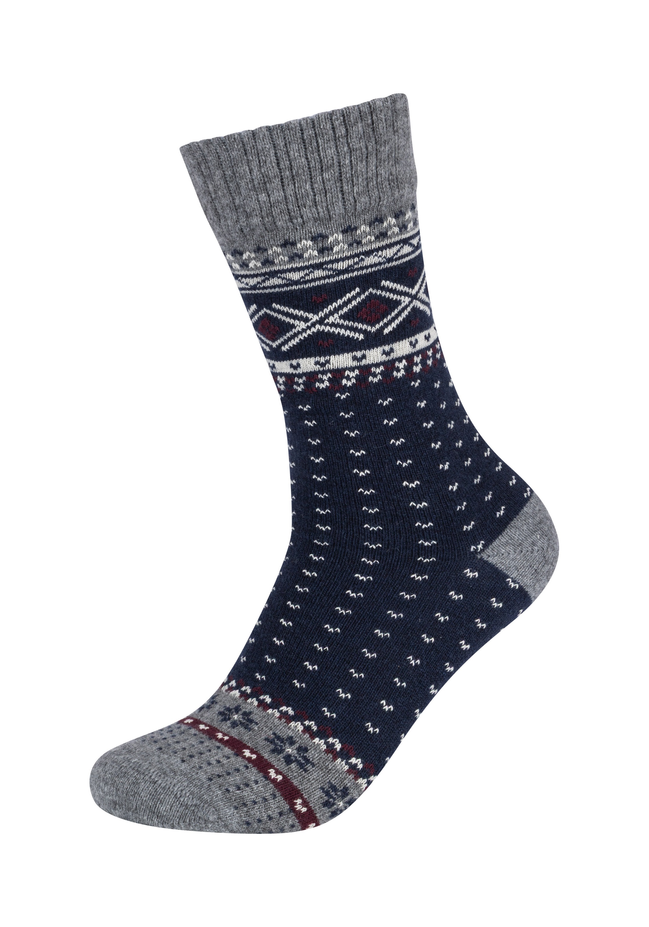 s.Oliver Socken 2 Paar,  aus reiner Baumwolle, mit Mouliné-Strickgewebe, wärmende Qualität