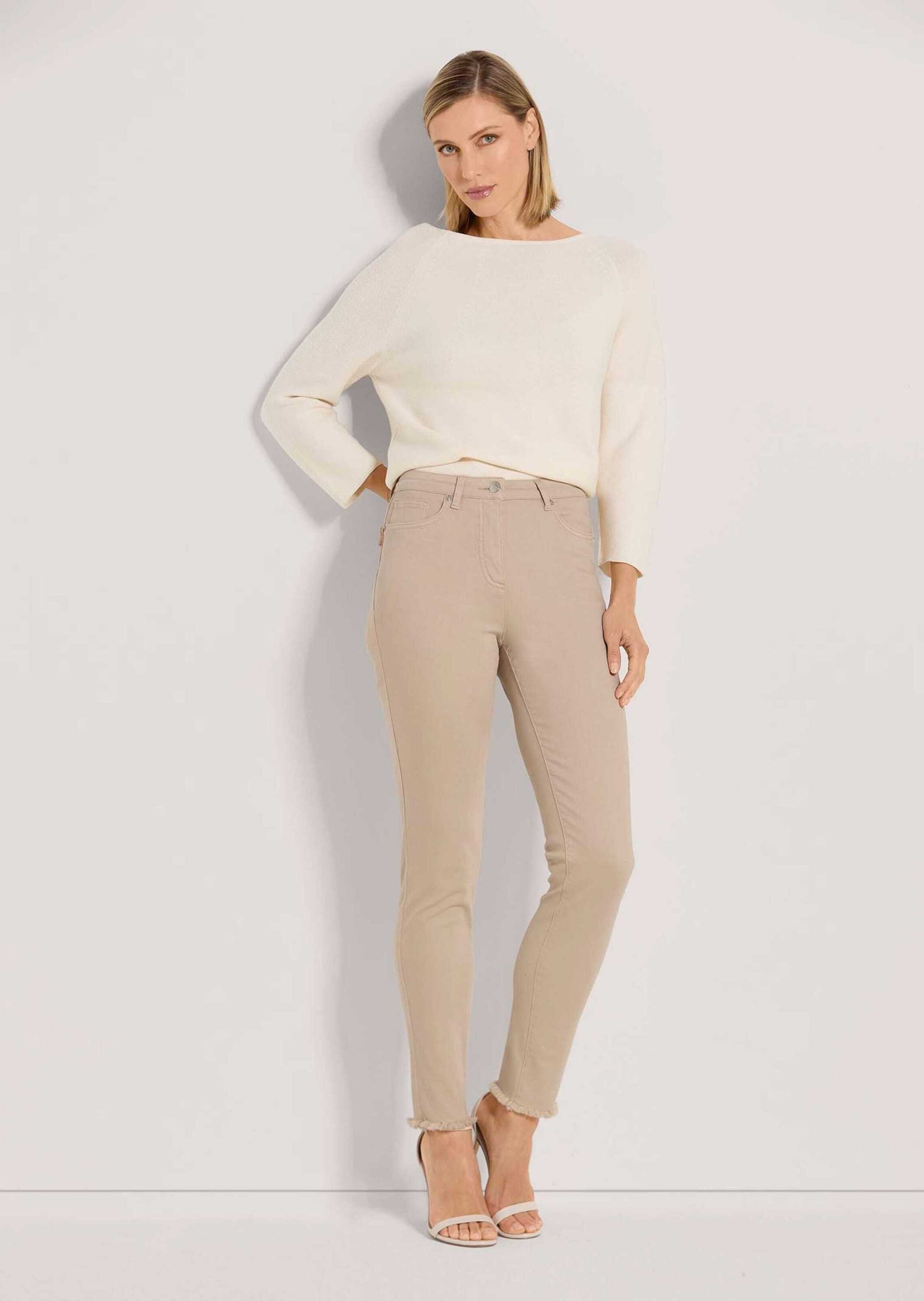 Thumbnail - MADELEINE Regular-fit-Jeans "Jeans Mid Waist Skinny-Hose mit Fransen"
