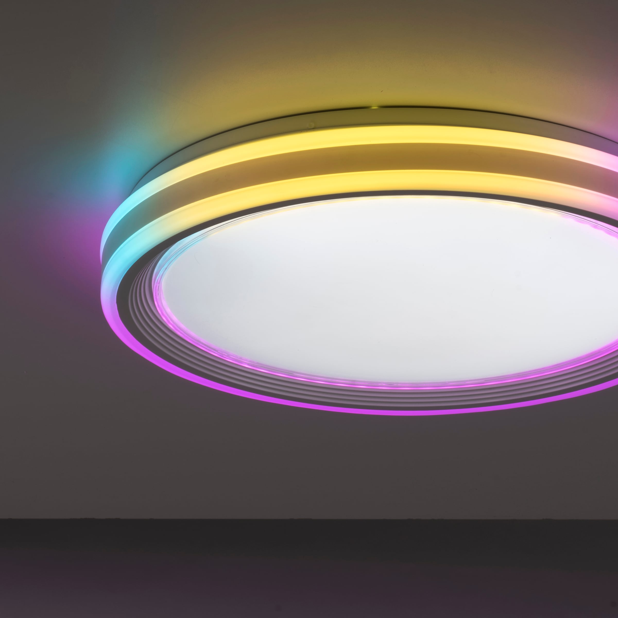 Leuchten Direkt Deckenleuchte LED, inkl., | BAUR dimmbar über 2 CCT Infrarot RGB-Rainbow, kaufen Fernbedienung, - »SPHERIC«, flammig-flammig