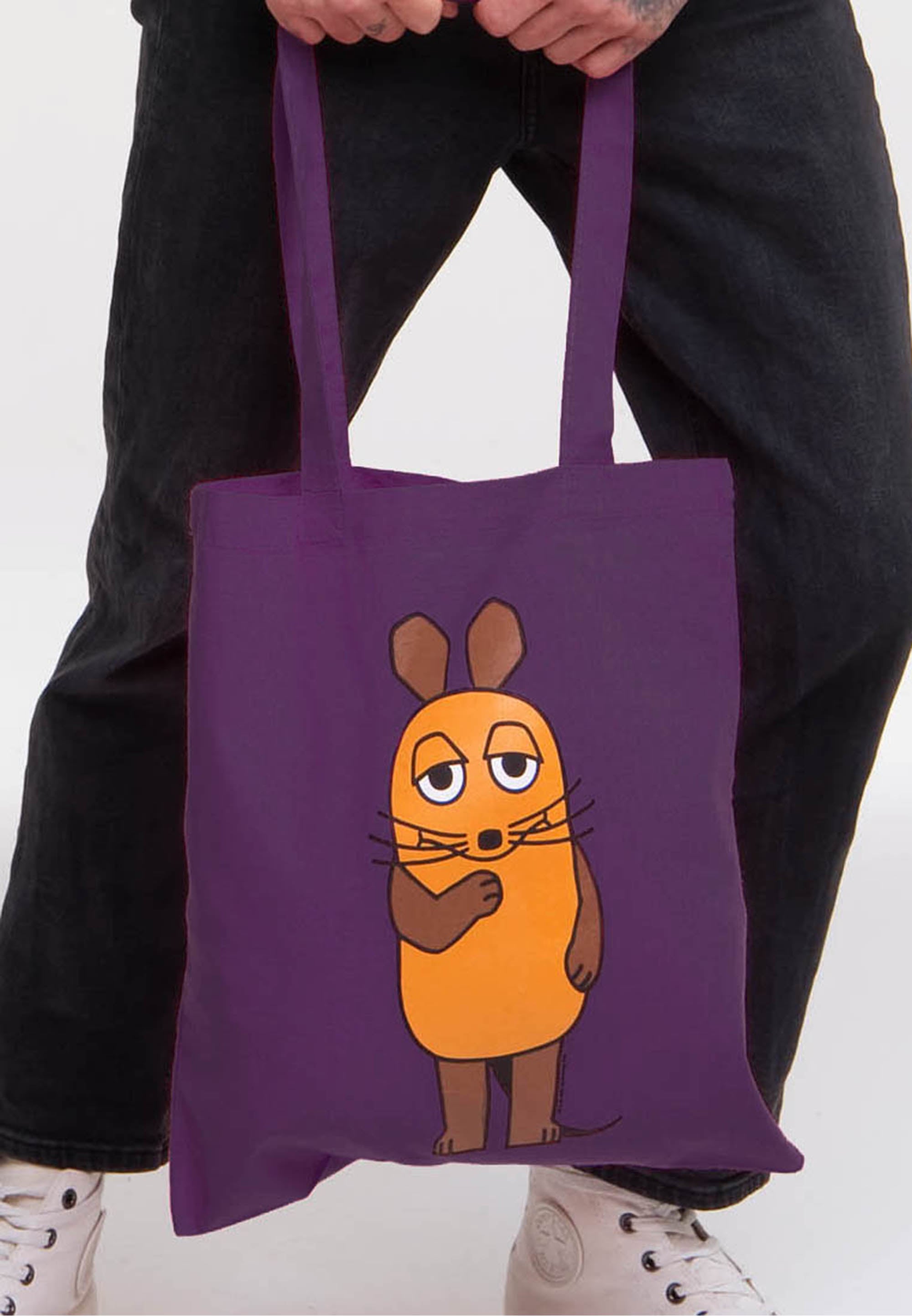 LOGOSHIRT Henkeltasche »Baumwolltasche Die Sendung mit der Maus«, mit Sendung mit der Maus-Logo