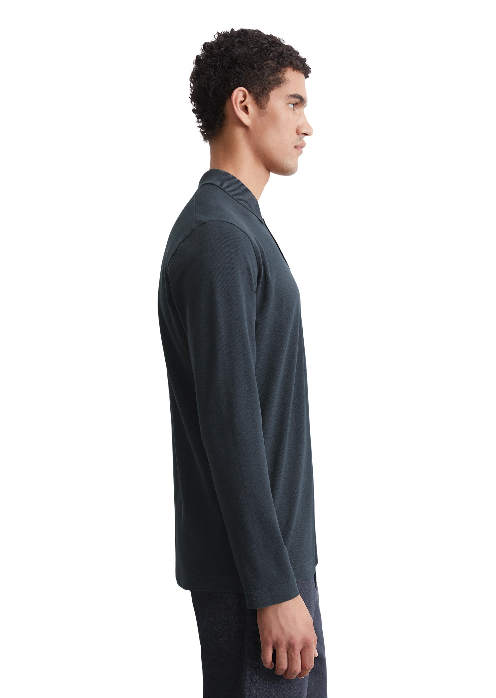 Marc O'Polo Langarm-Poloshirt »aus Bio-Baumwolle mit Elasthan«