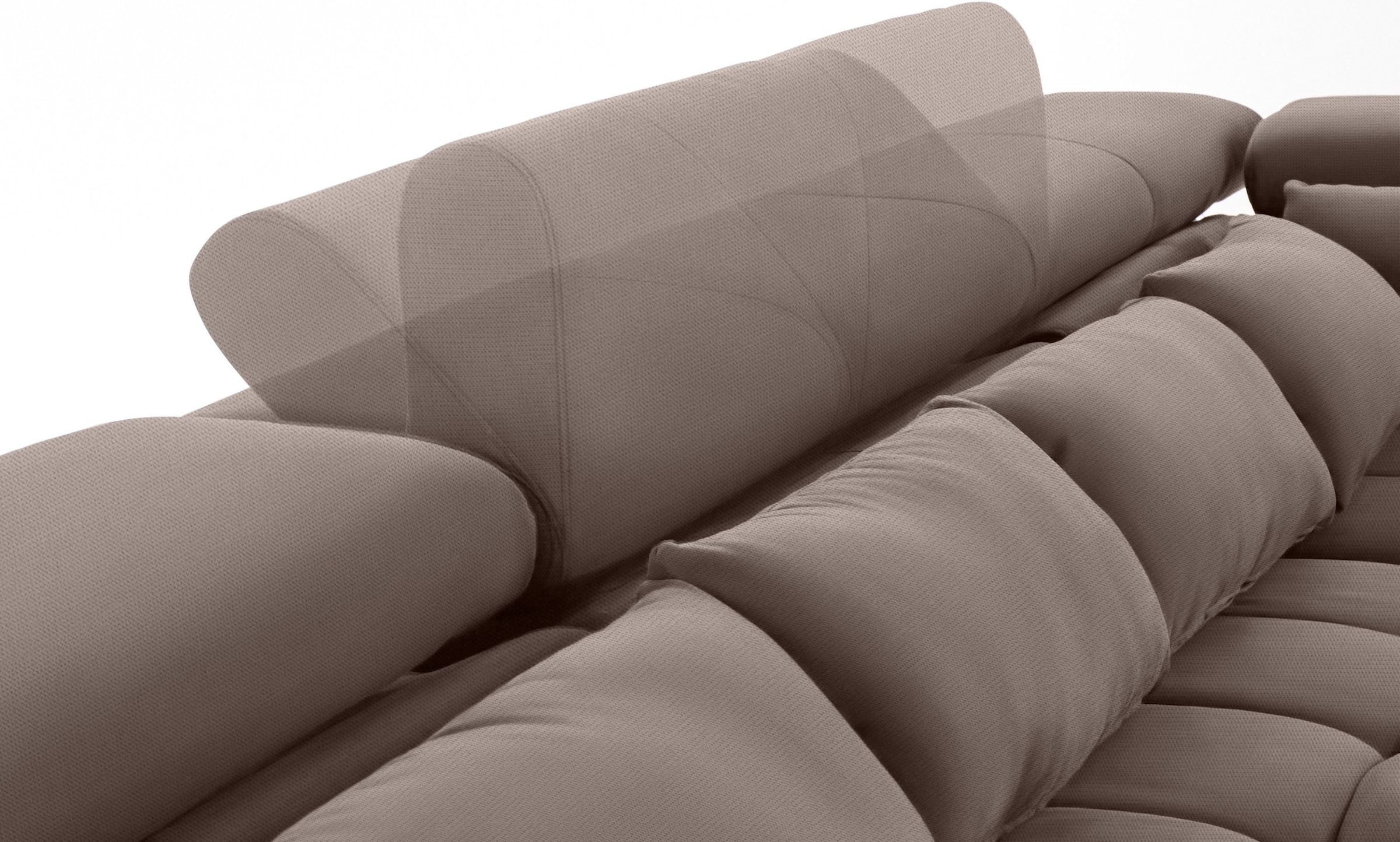 COTTA Wohnlandschaft »Orion U-Form«, mit Kopfteilverstellung & 6 Nierenkissen