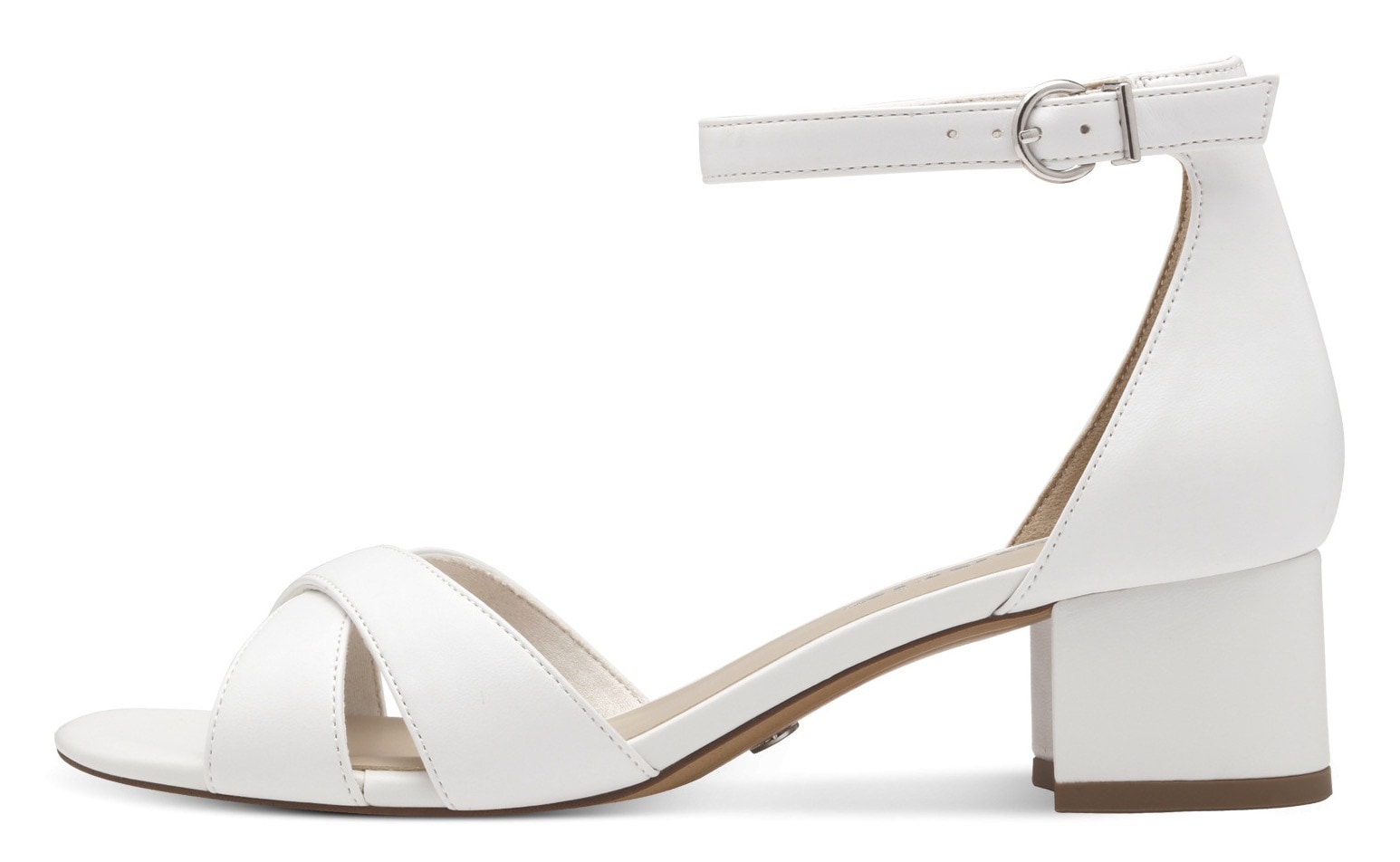 Tamaris Sandalette, Blockabsatz, Abendschuh, Hochzeitsschuh mit gekreuzten Bandagen