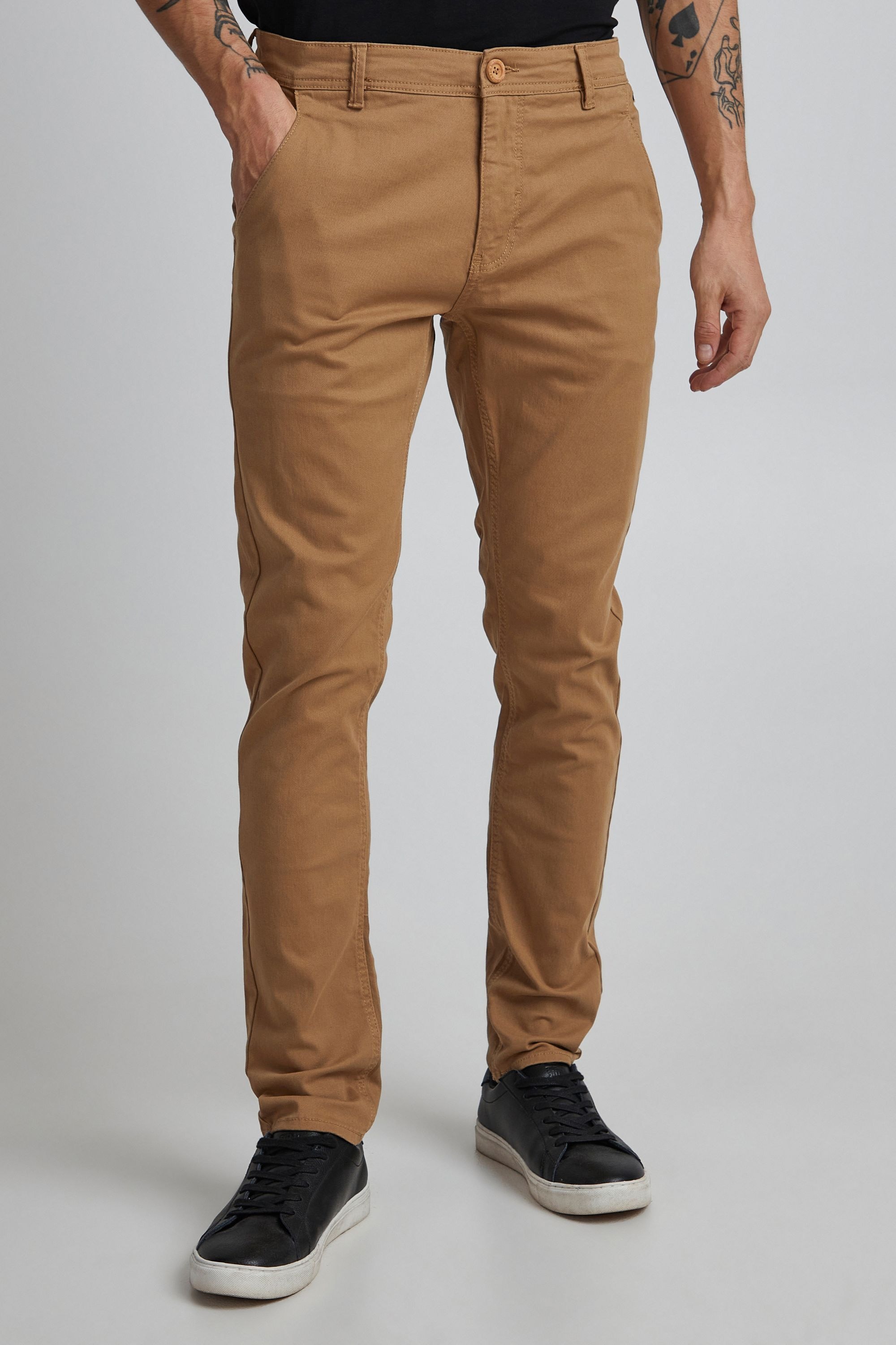 Blend Chinohose "BHNatan" Stoffhose mit normalem Bund und schmalem Beinen - günstig online kaufen