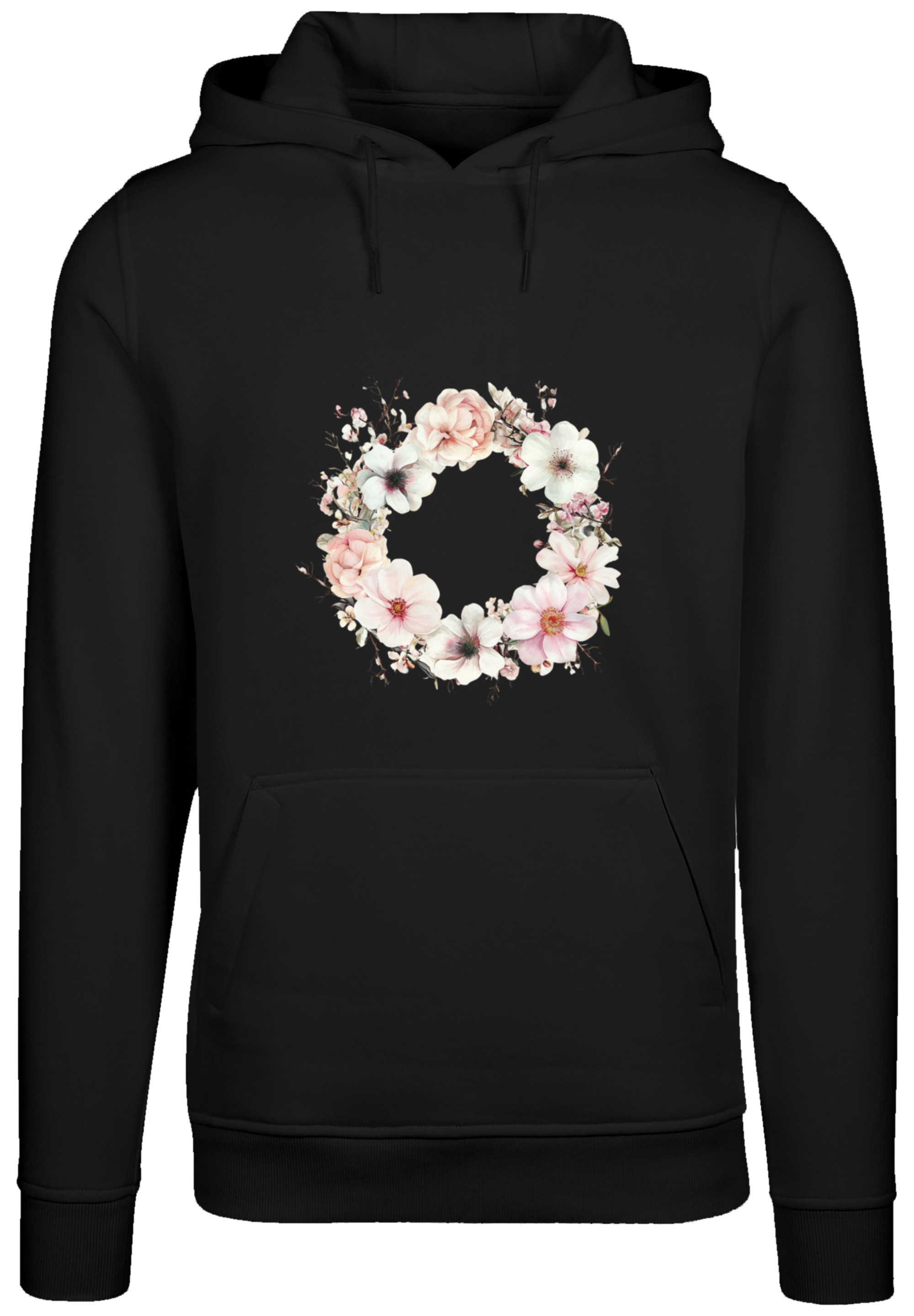 F4NT4STIC Kapuzenpullover »Rosa Blumenkranz«, Premium Qualität