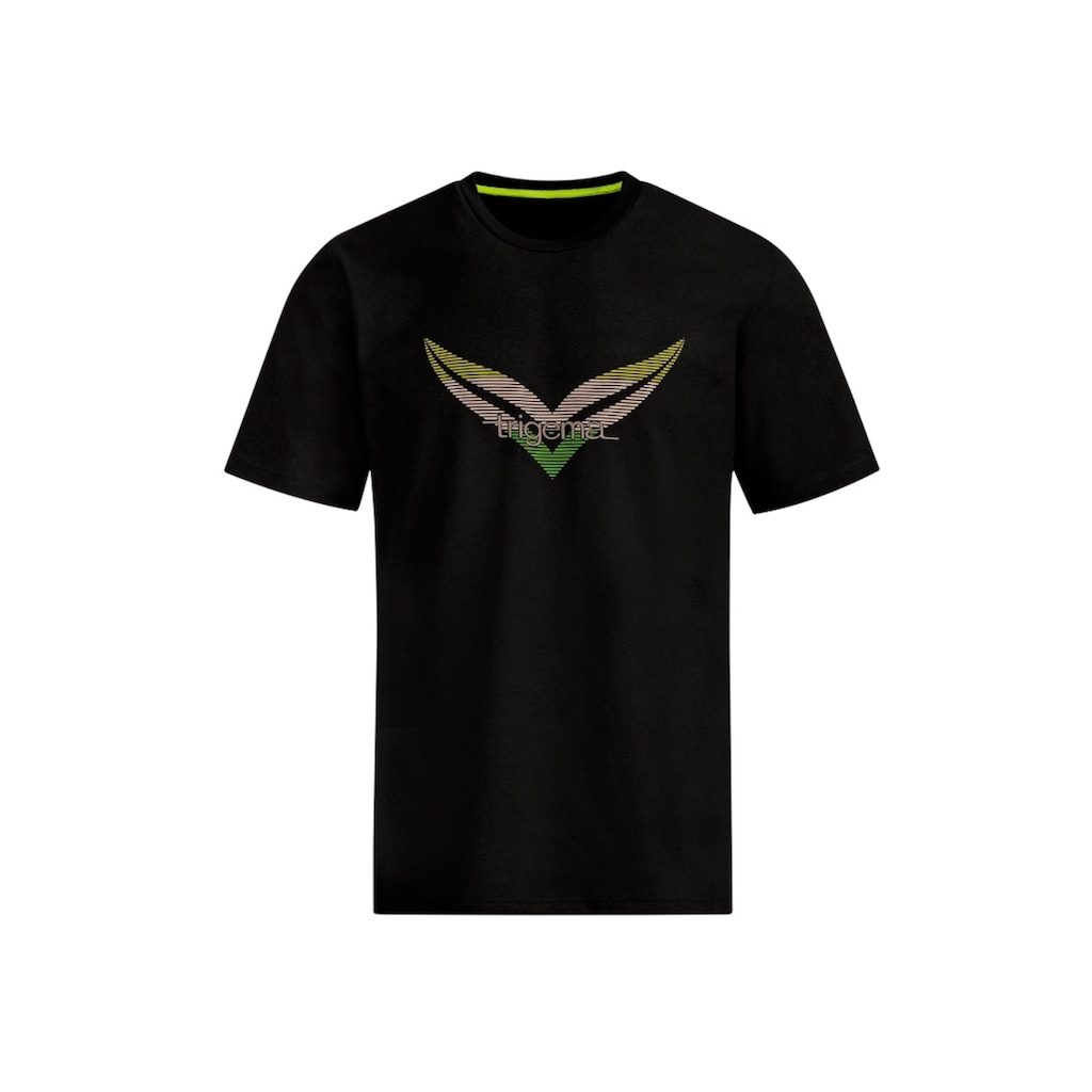 Trigema T-Shirt »TRIGEMA T-Shirt mit großem Logo-Print«, (1 tlg.)
