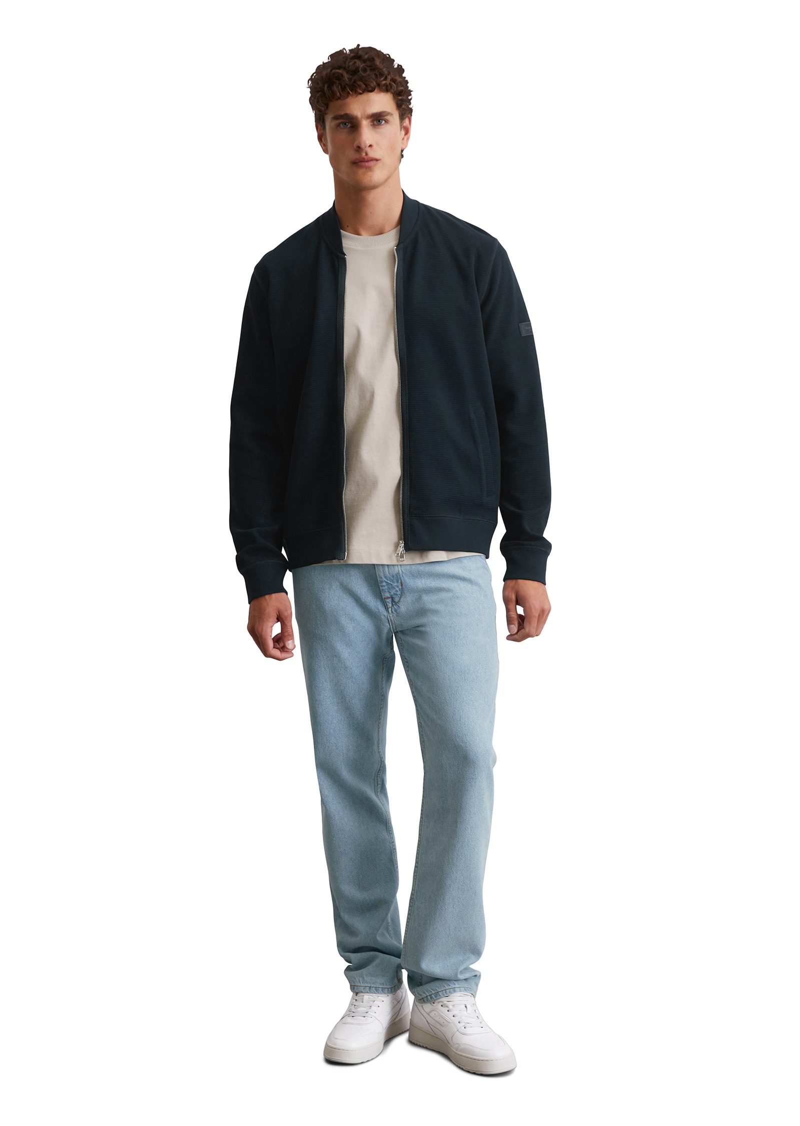 Marc O'Polo Sweatjacke »aus Bio-Baumwolle mit Struktur«