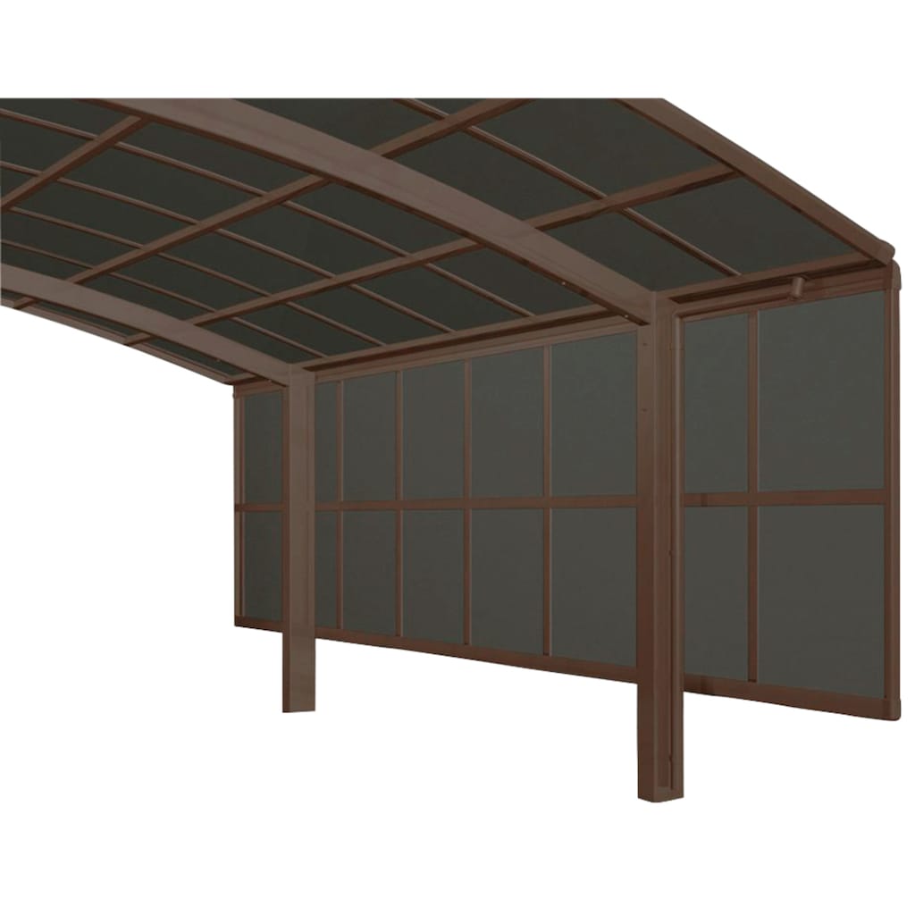 Ximax Carport-Seitenwand, 3 Module-mattbraun, für Carports Portoforte und Linea