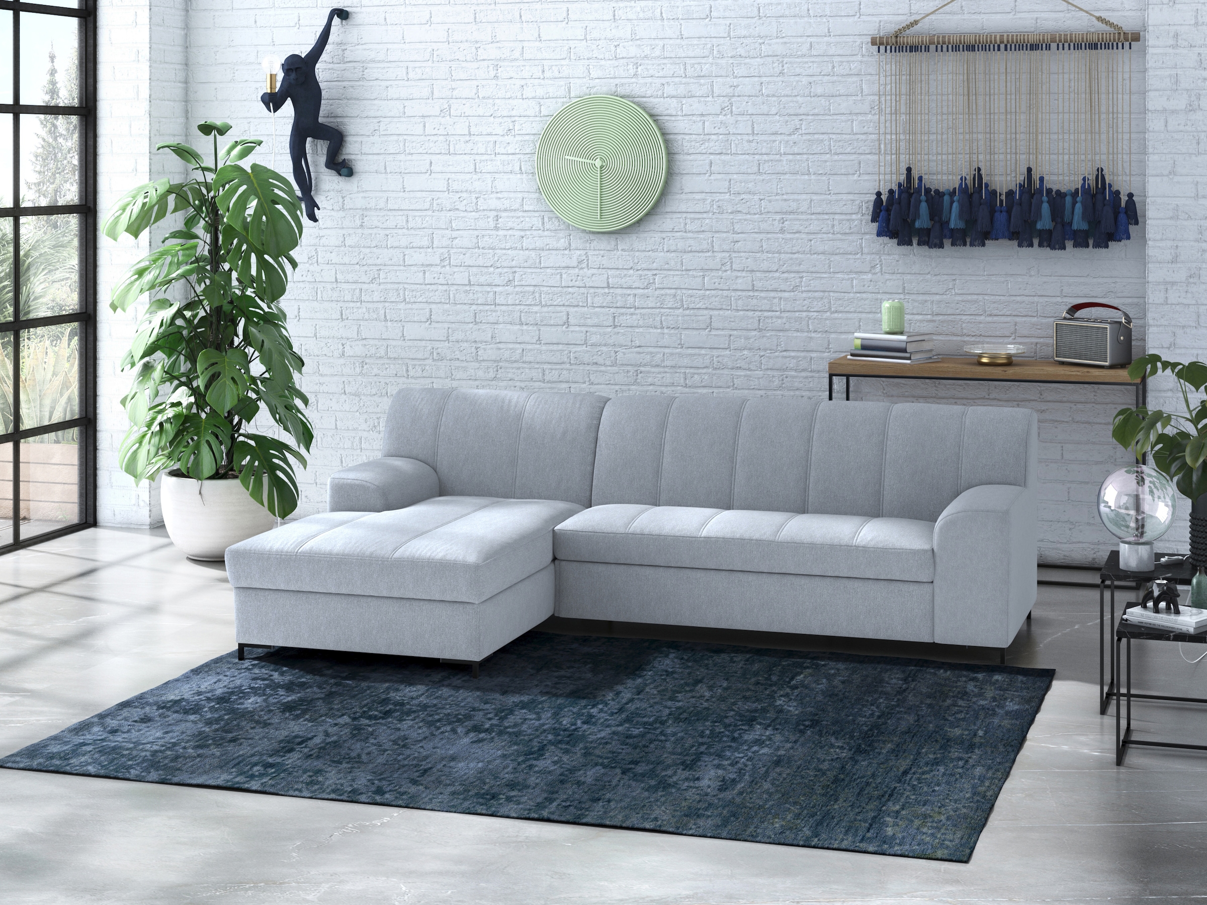 Home affaire Ecksofa "Balme L-Form" Inkl. Zierkissen, wahlweise mit Bettfun günstig online kaufen