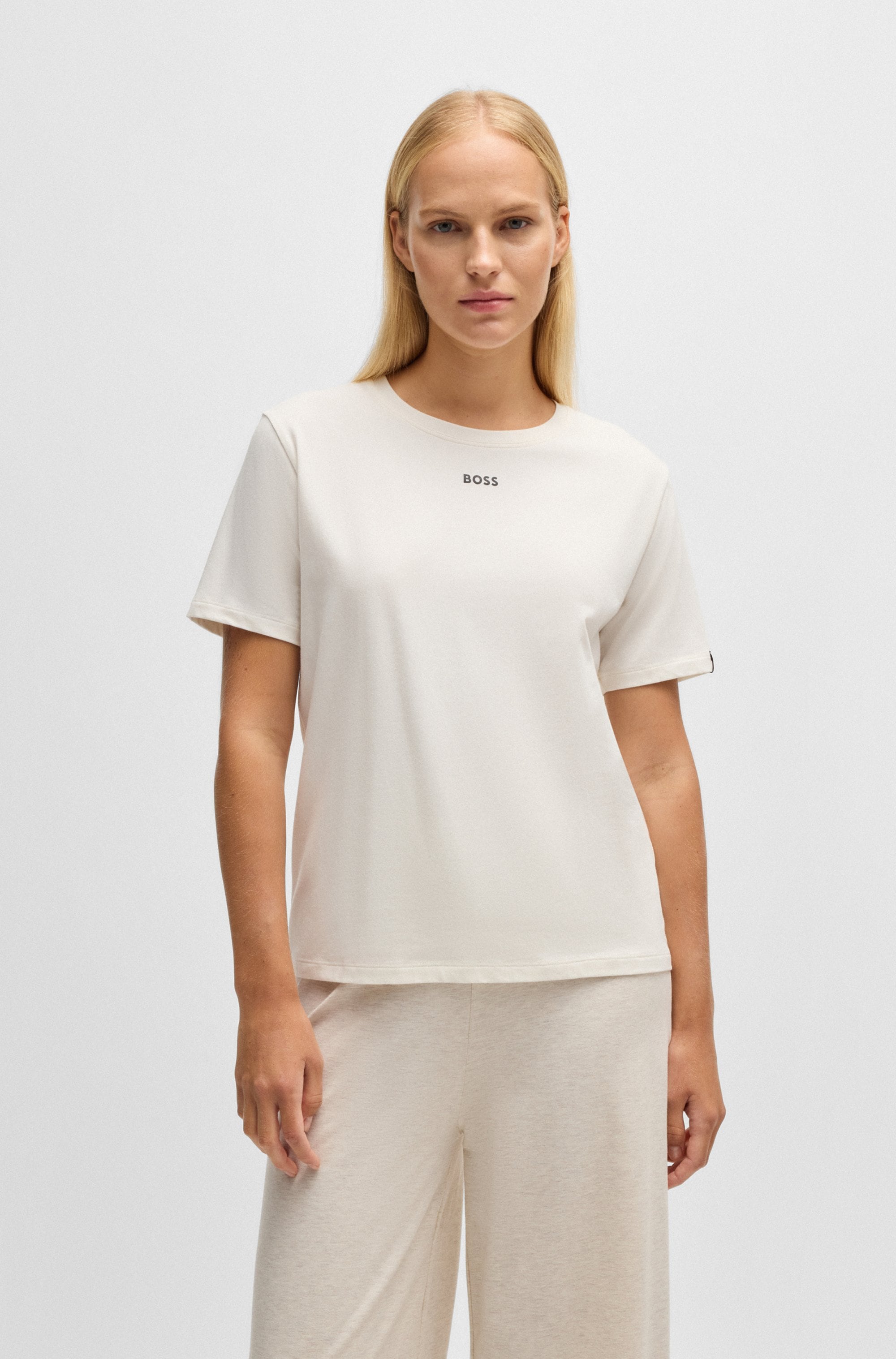 BOSS "CI T-Shirt" mit BOSS Logo-Schriftzug & Label