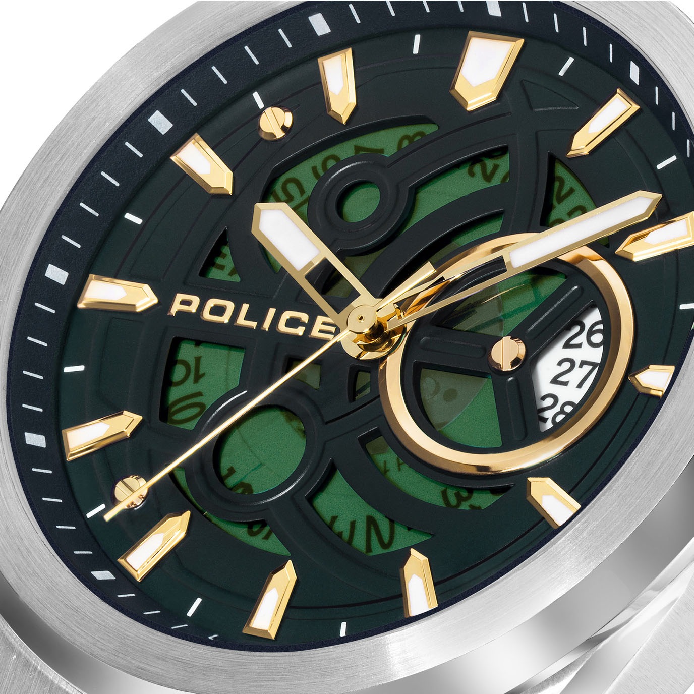 Police Quarzuhr »SALKANTAY«, Armbanduhr, Herrenuhr, Edelstahlarmband, analog, Tag