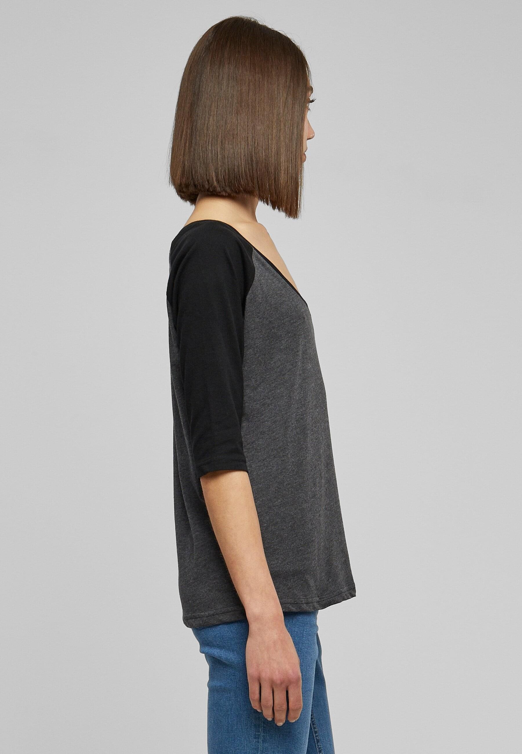 URBAN CLASSICS Kurzarmshirt »Urban Classics Damen Ladies 3/4 Contrast Raglan Tee«, (1 tlg.)