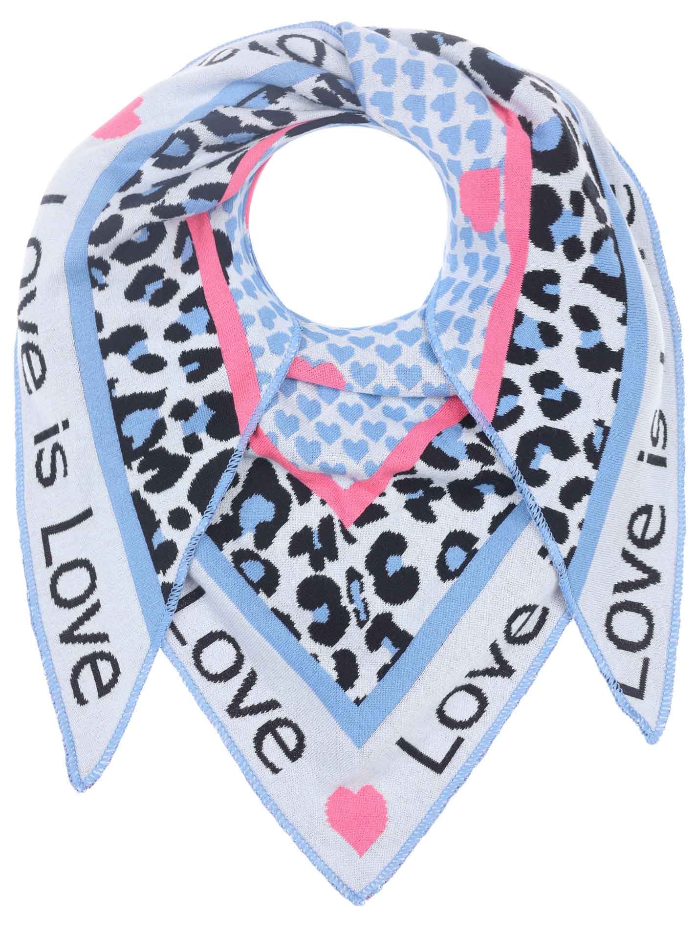 Zwillingsherz Dreieckstuch "Love is Love", Feinstrick, Schriftzug, Animal-M günstig online kaufen