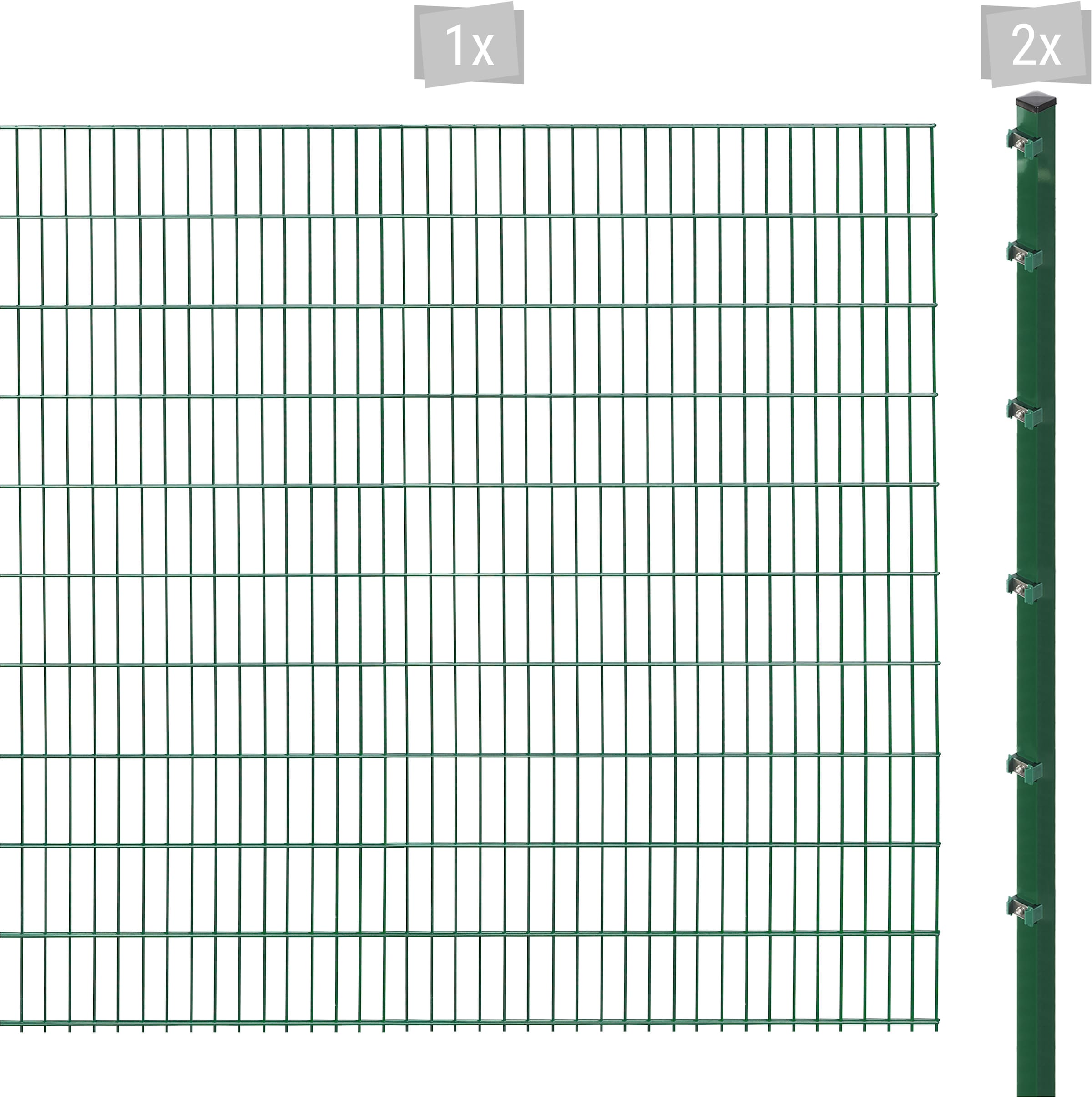 Arvotec Doppelstabmattenzaun "ESSENTIAL 203 zum Einbetonieren", Zaunhöhe 203 cm, Zaunlänge 2 - 60 m