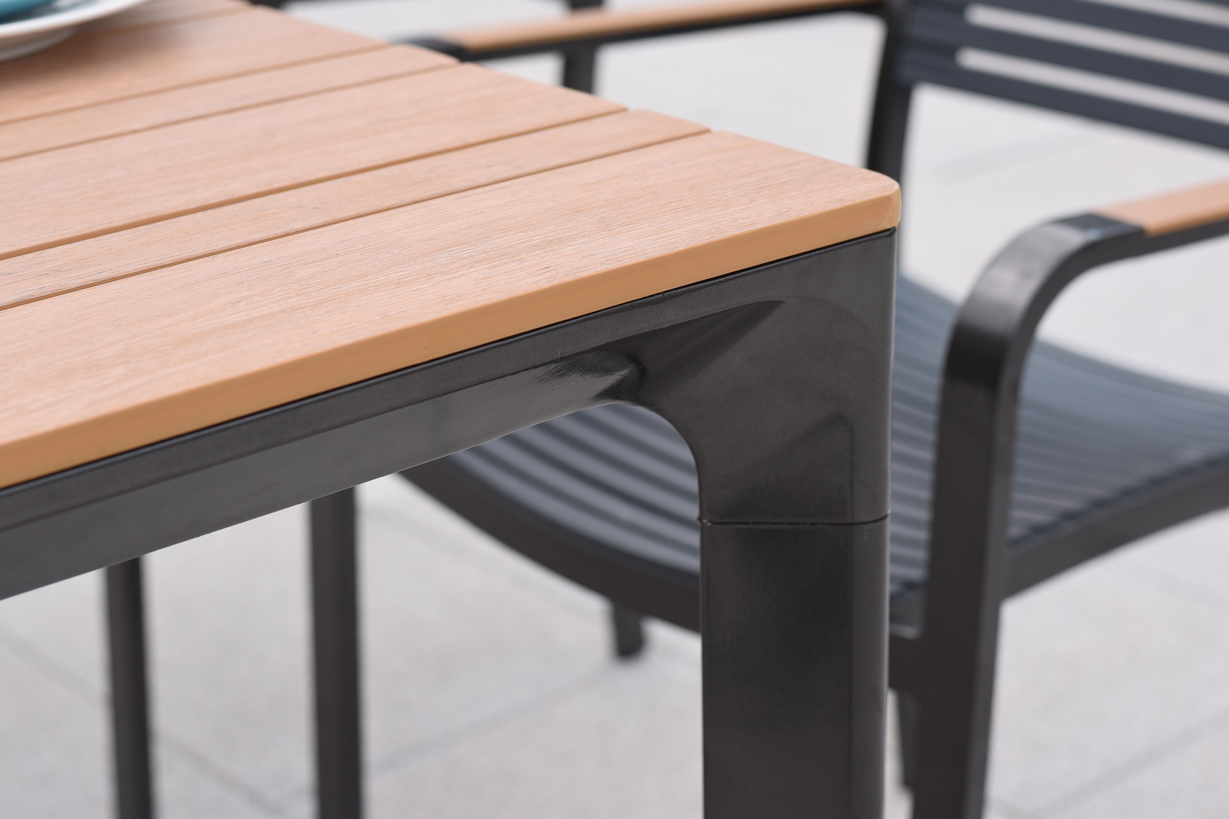 MERXX Gartentisch "rechteckig", (1 St.), Tischplatte aus Kunststoff in Holz günstig online kaufen