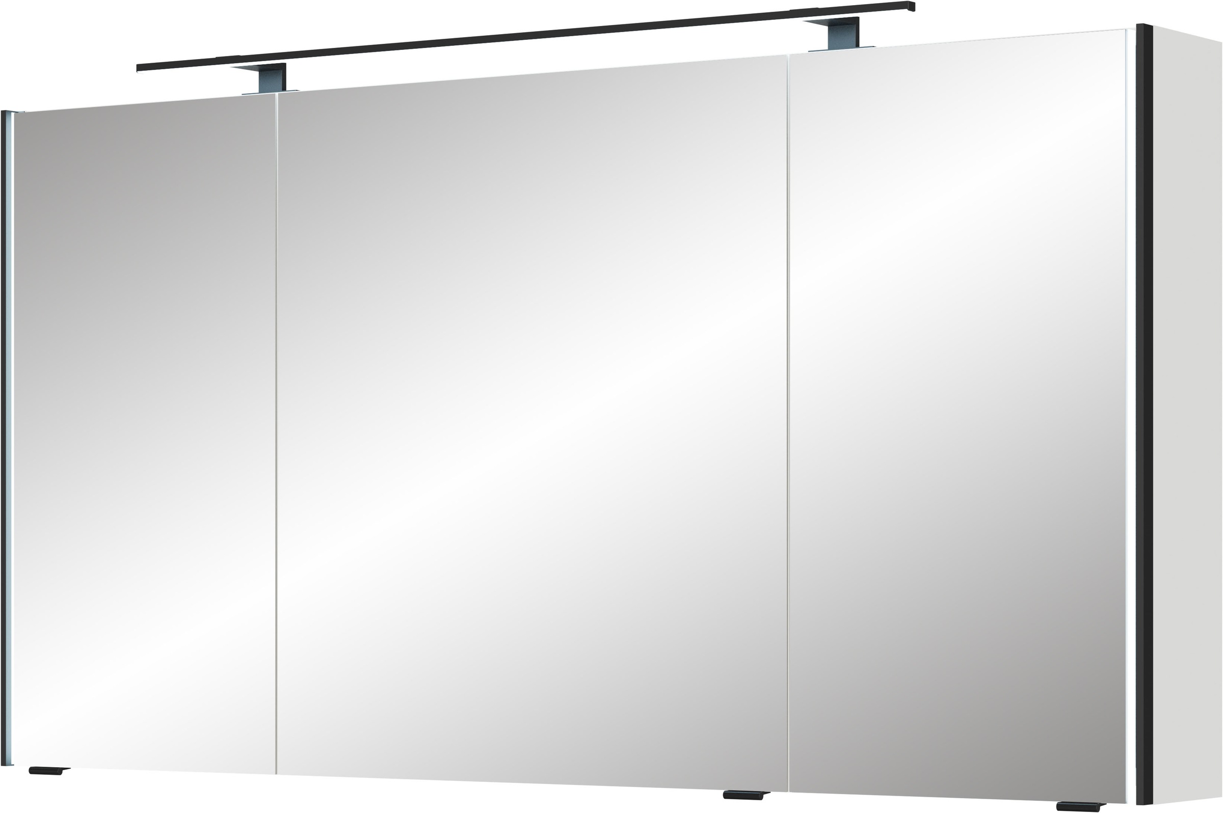 Saphir Badmöbel-Set »Serie 7045 2-teilig Mineralmarmor-Waschtisch mit LED-Spiegelschrank«, (Set, 2 St.), Badezimmer-Set 133,2 cm breit, inkl. Türdämpfer, 5 Türen, 2 Schubladen