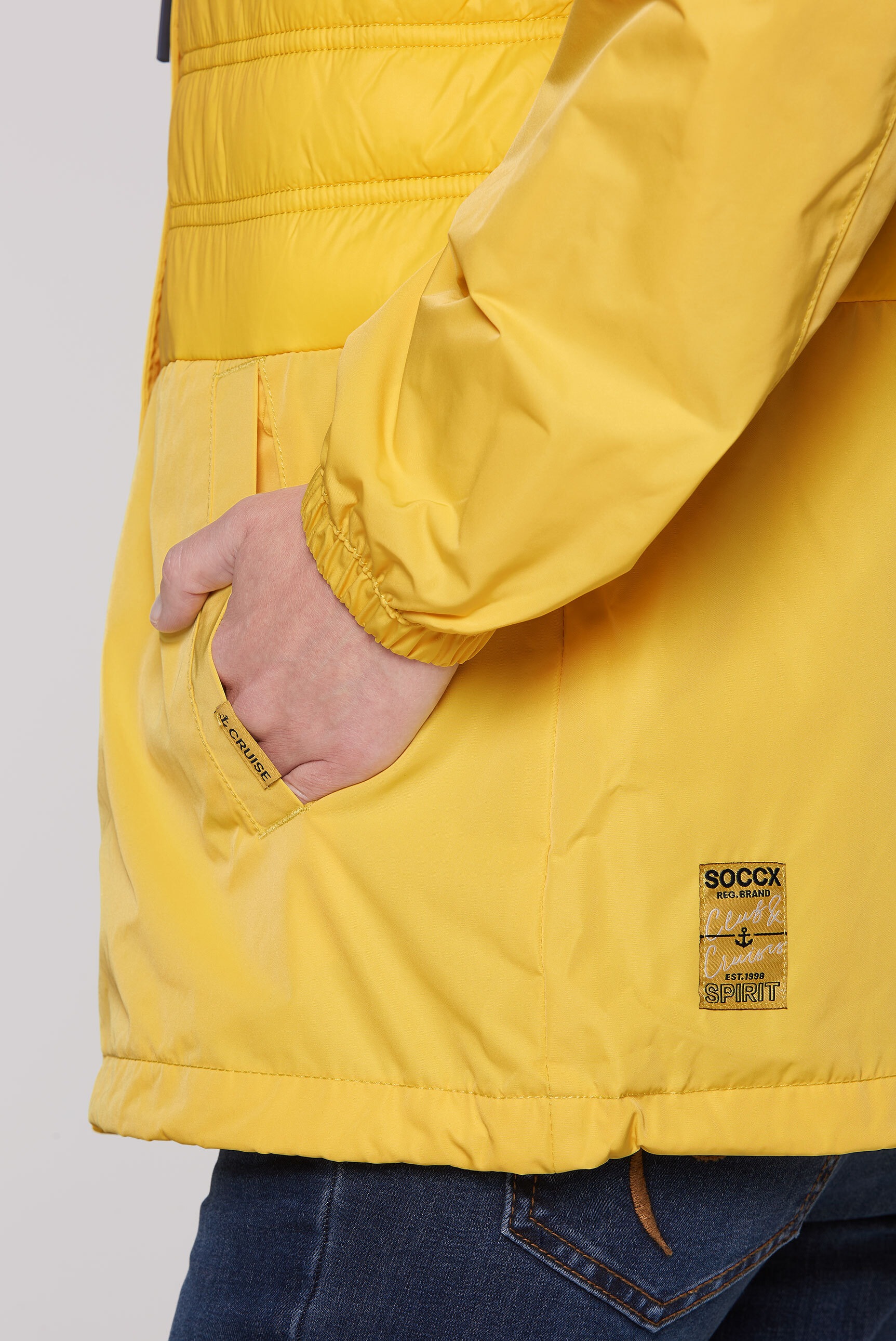 SOCCX Windbreaker mit Kapuze mit Elastikbündchen