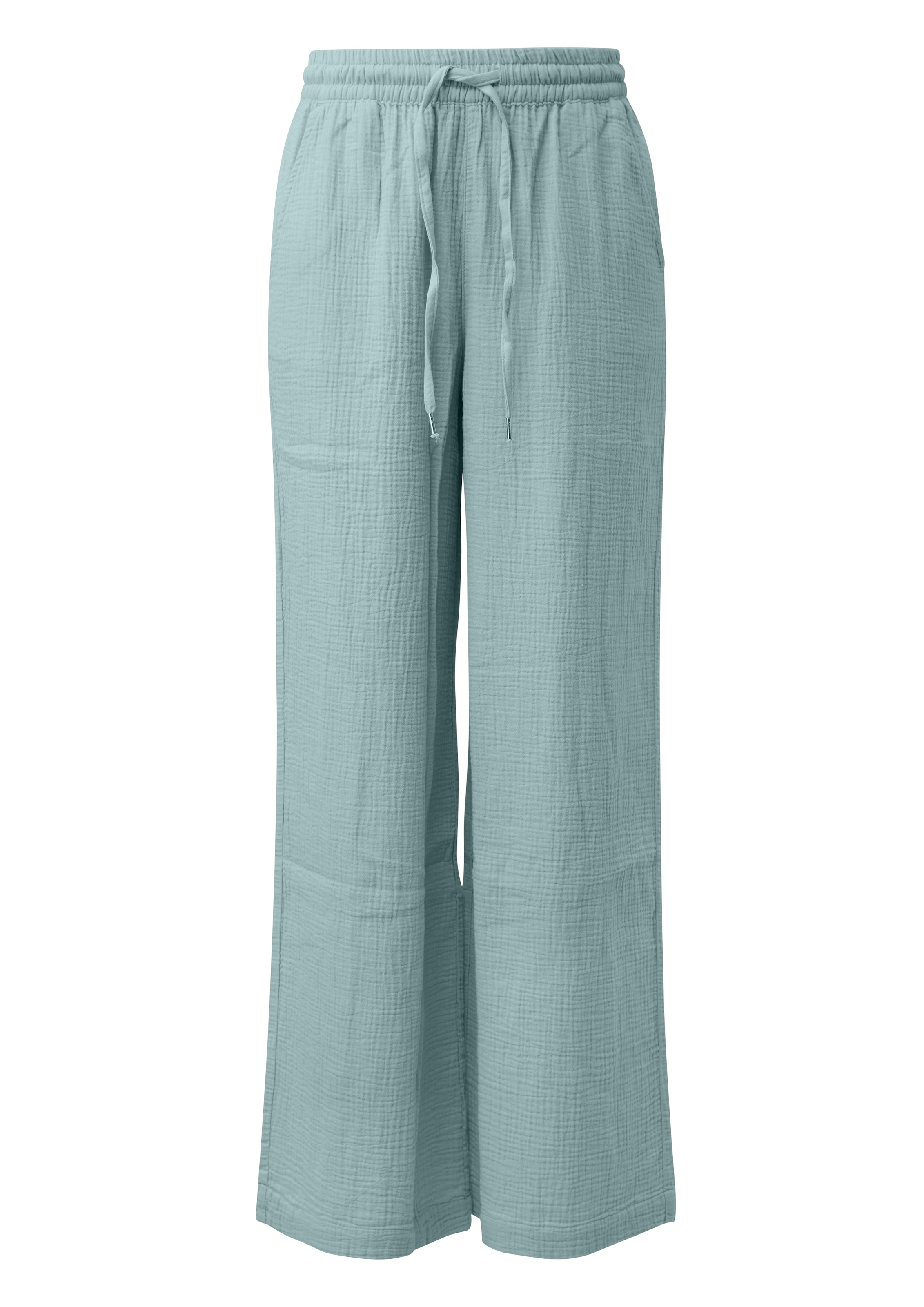 QS Stoffhose  mit Gummizug und weitem Bein
