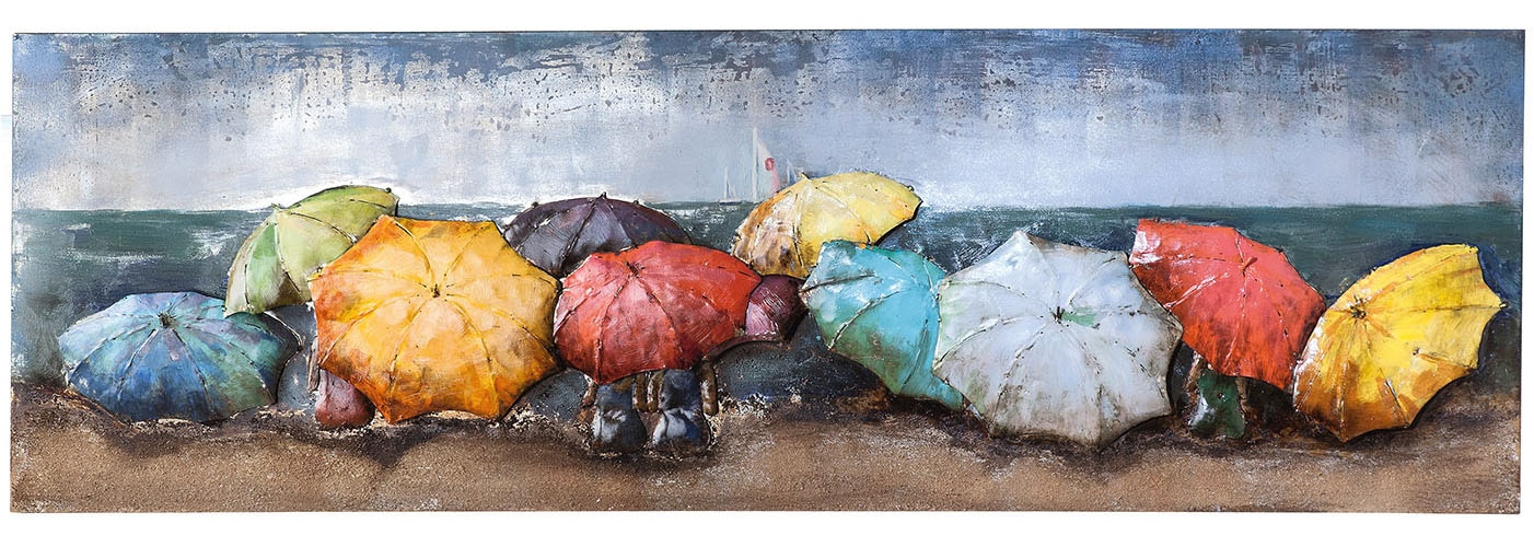 Casablanca by Gilde Leinwandbild "Bild rechteckig Beach Of Parasols" Strandbilder 1 Stk. tlg.