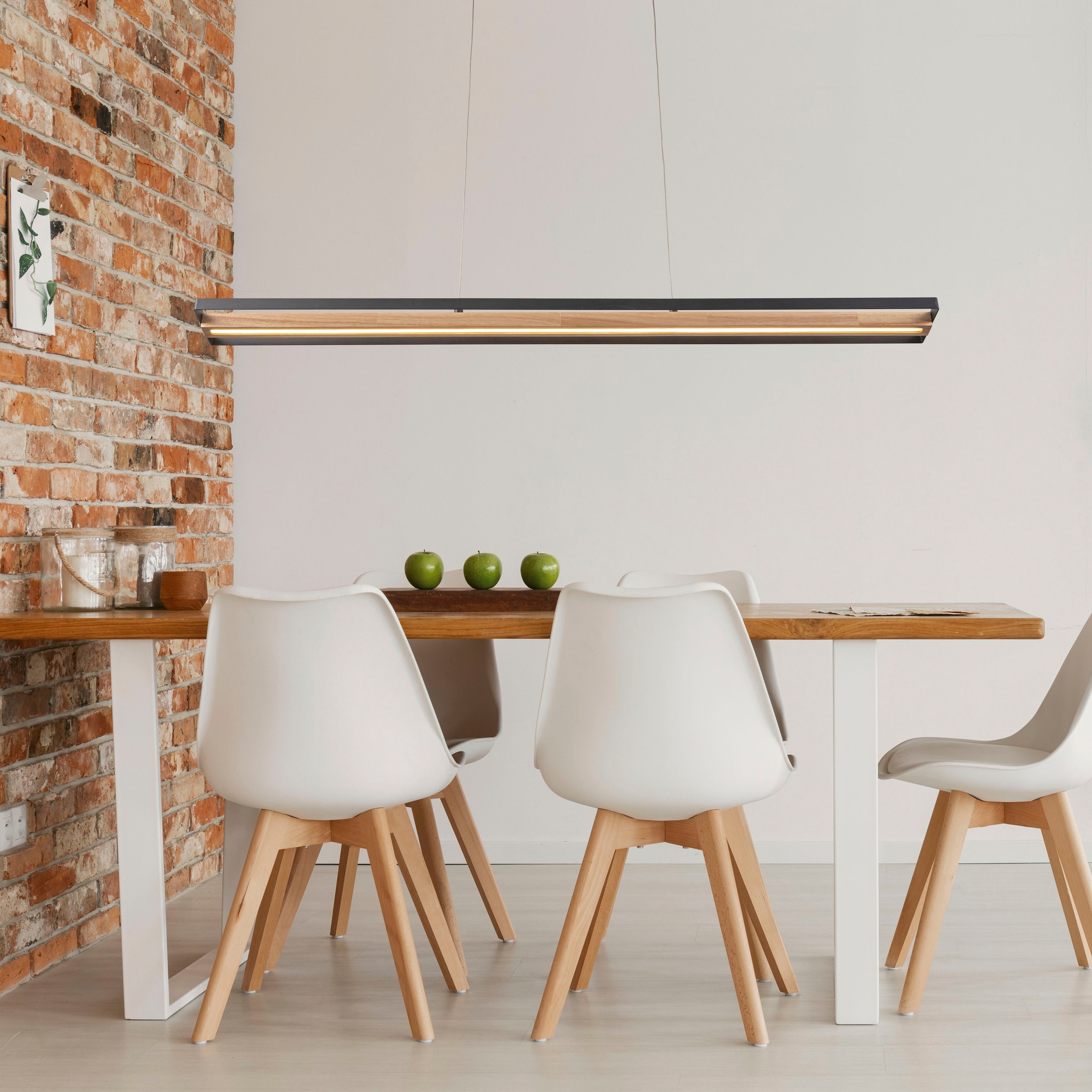 Home affaire LED Pendelleuchte »Percht«, 1 flammig, Leuchtmittel LED-Board | LED fest integriert, in der Höhe anpassbar, Warmweiß